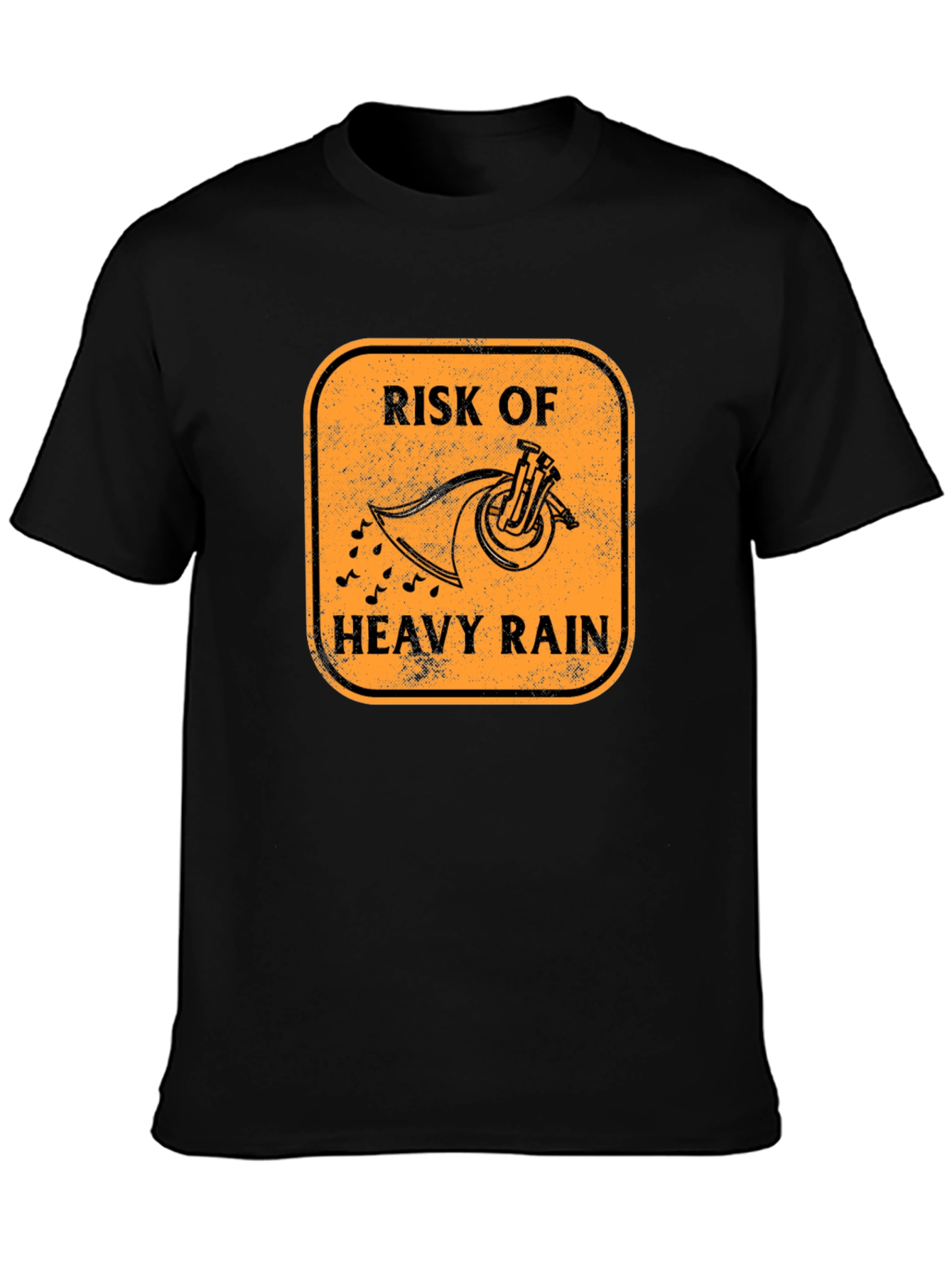 Risk of Heavy Rain Tuba Funny Music T-Shirt