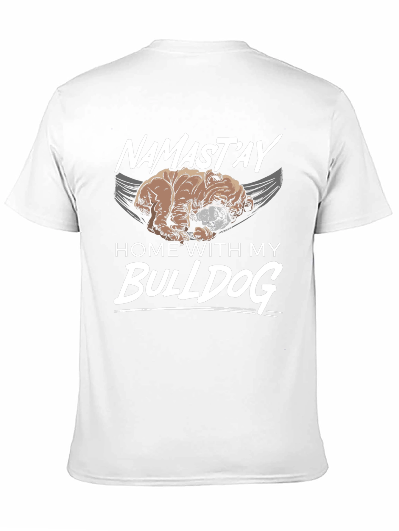 Namastay Home With My Bulldog Black T-Shirt