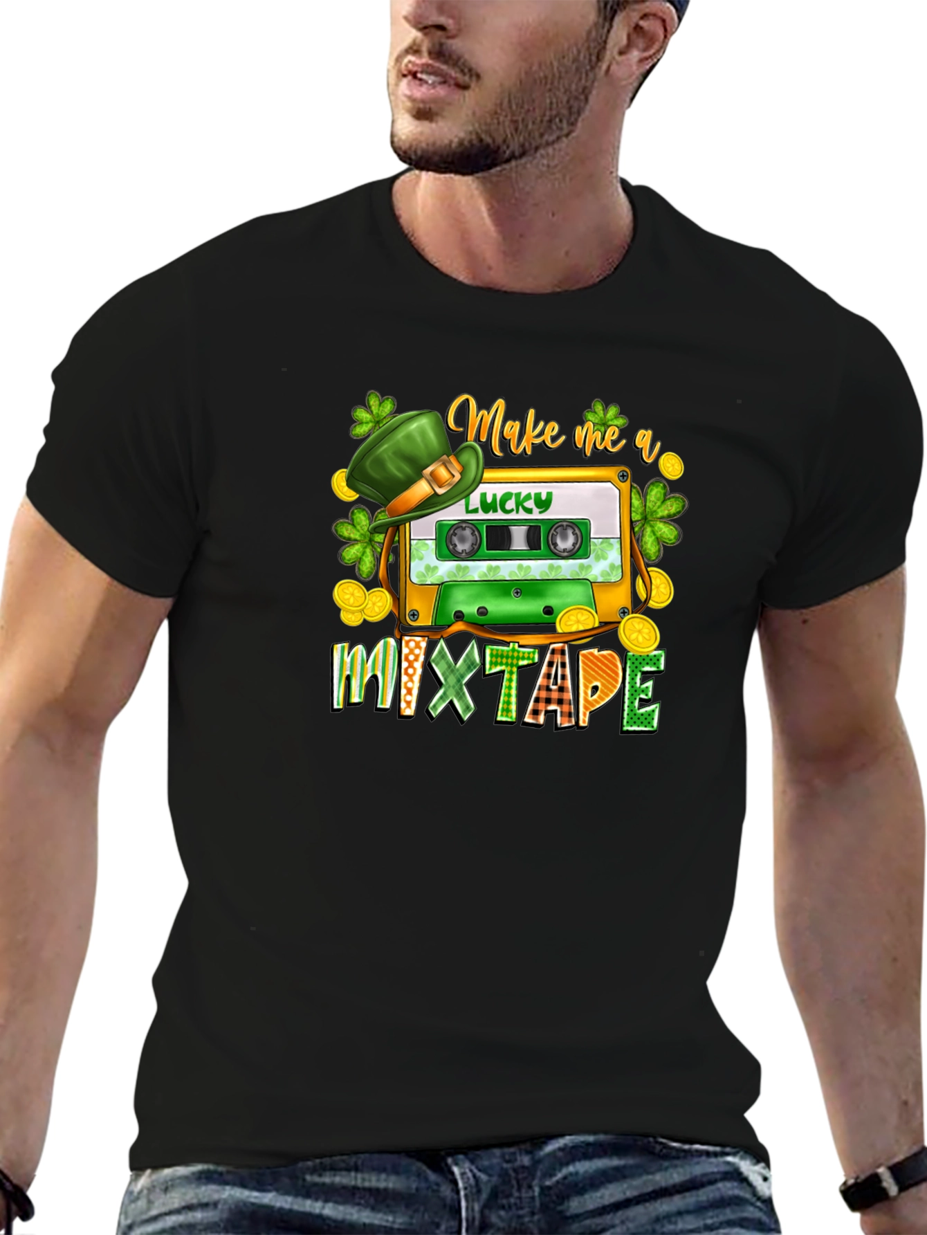 Lucky Mixtape St. Patricks Day Graphic T-Shirt