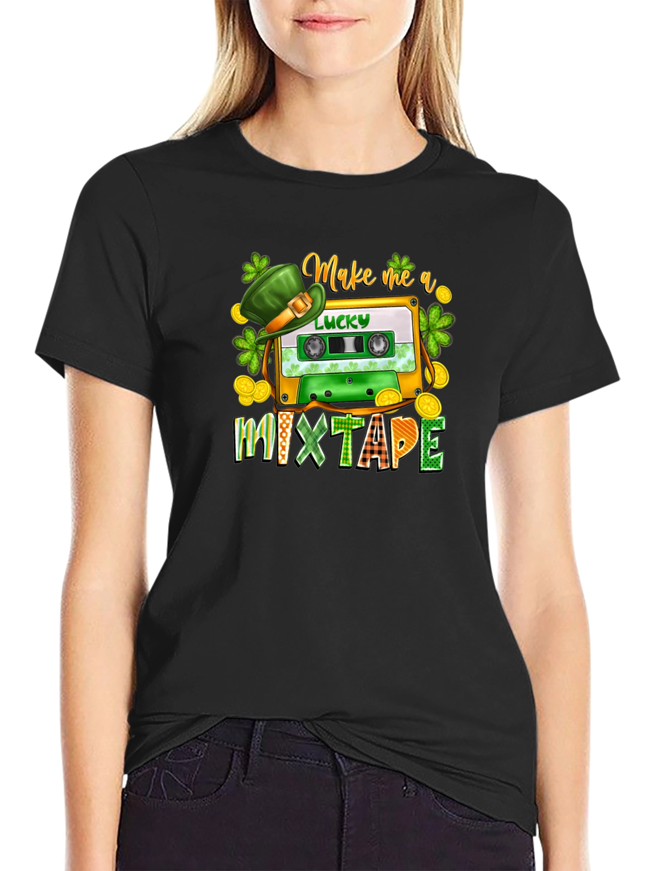 Lucky Mixtape St. Patricks Day Graphic T-Shirt