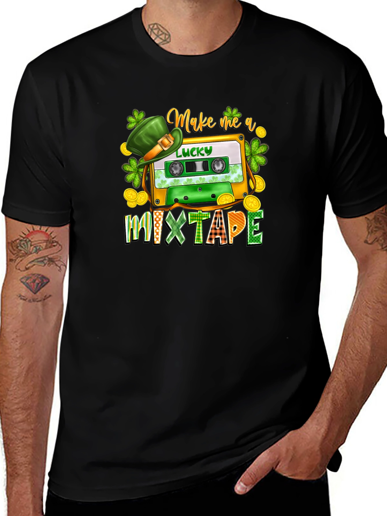 Lucky Mixtape St. Patricks Day Graphic T-Shirt