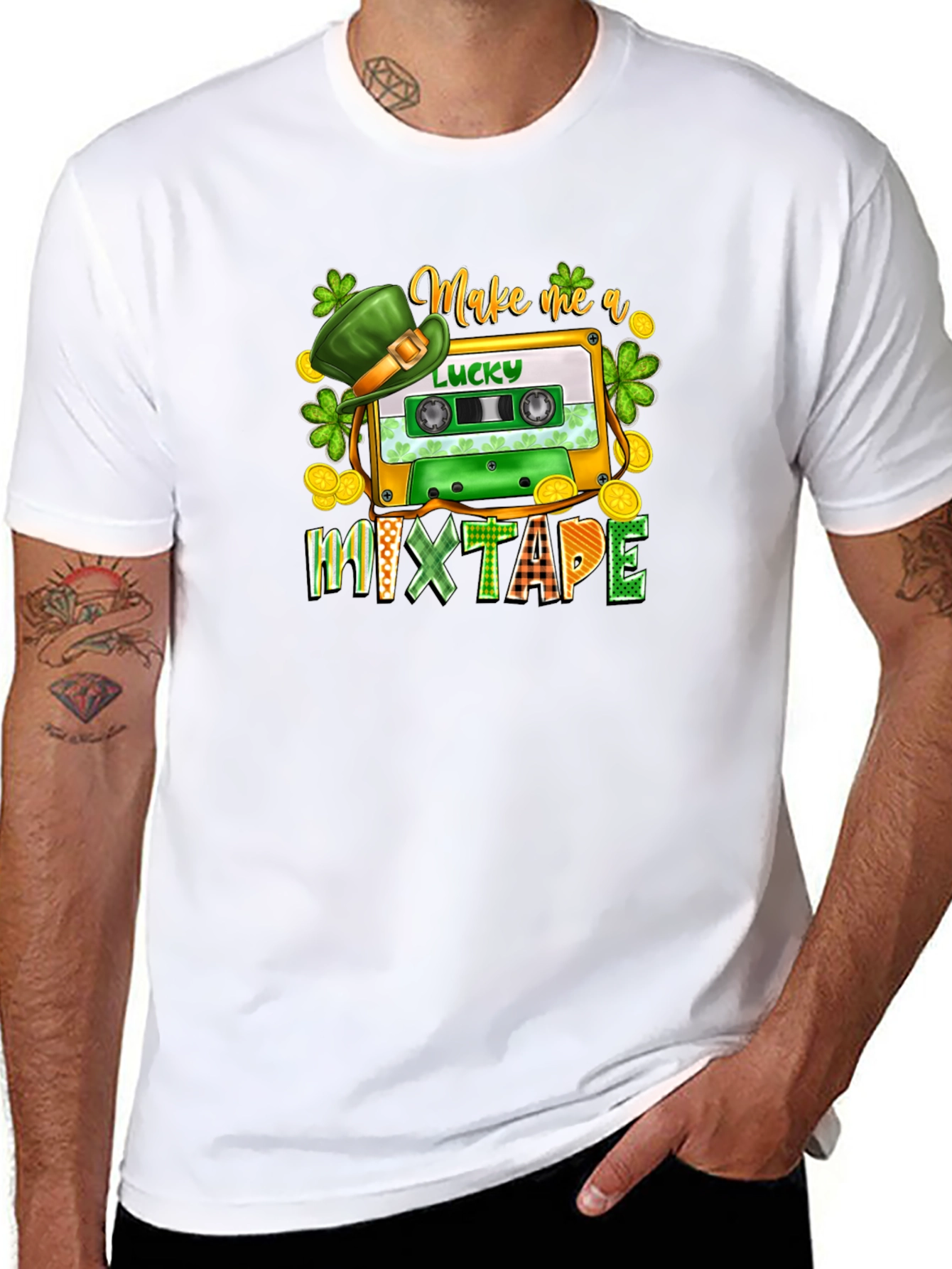 Lucky Mixtape St. Patricks Day Graphic T-Shirt