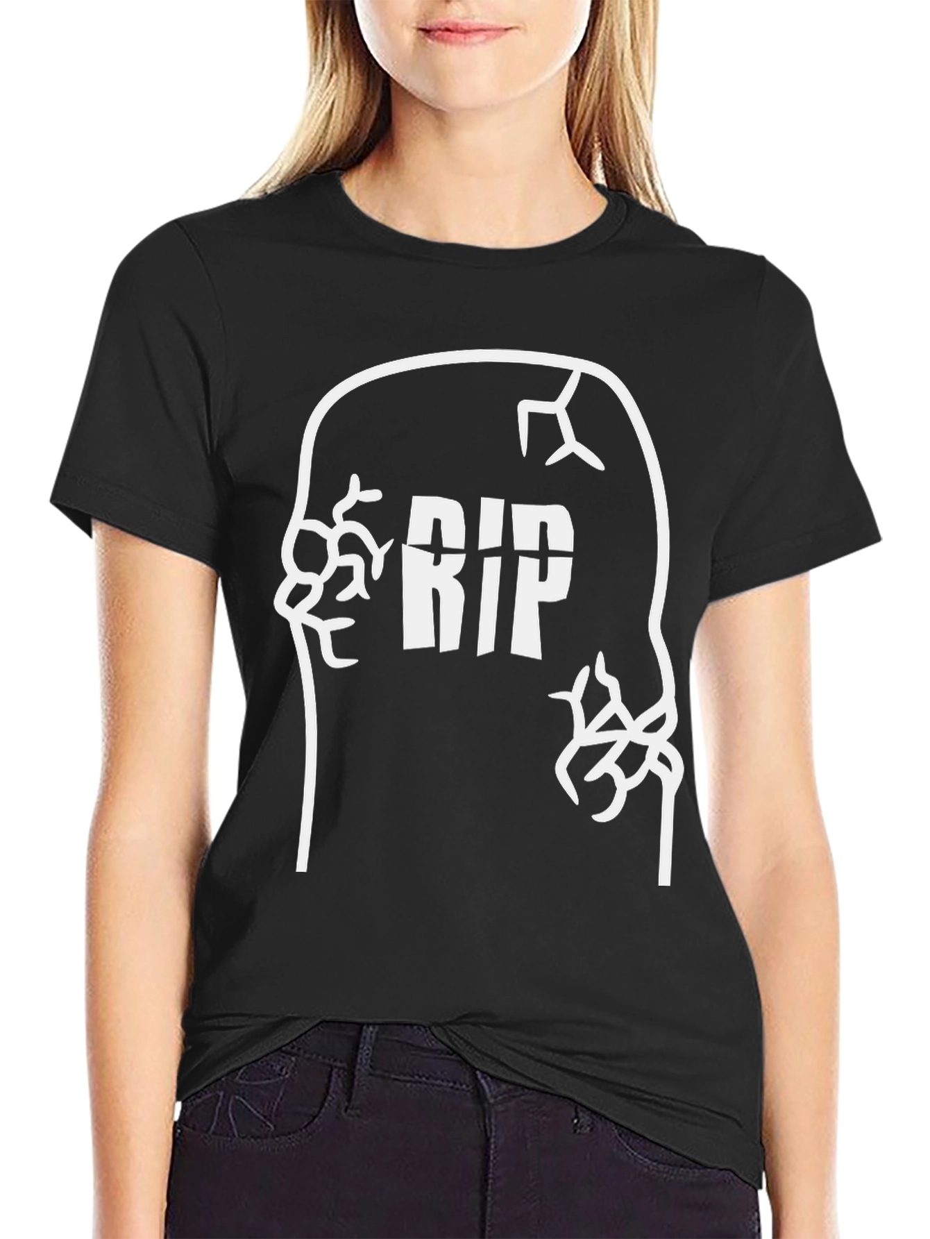 RIP Tombstone Graphic Tee - Spooky Halloween Shirt