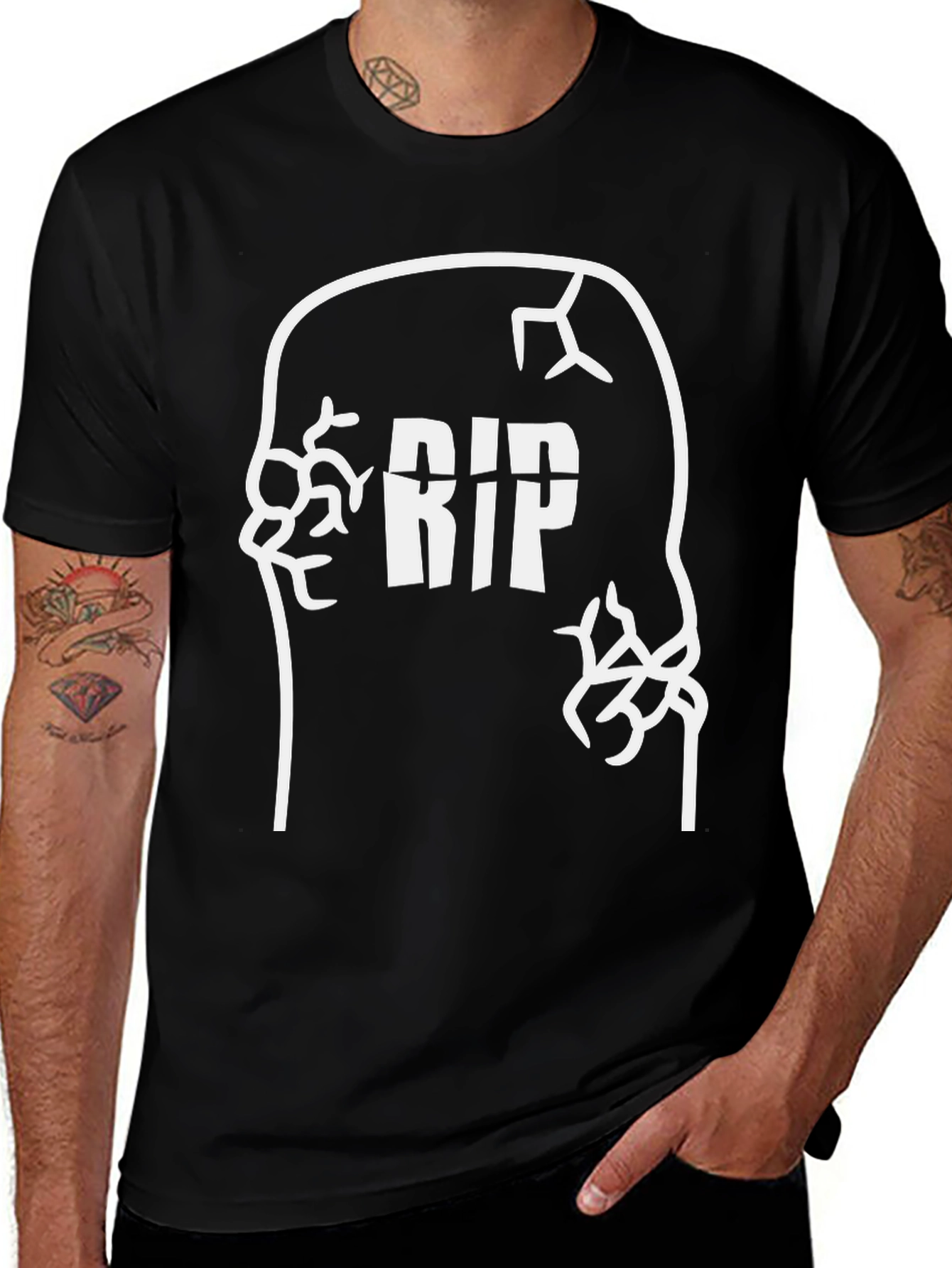 RIP Tombstone Graphic Tee - Spooky Halloween Shirt