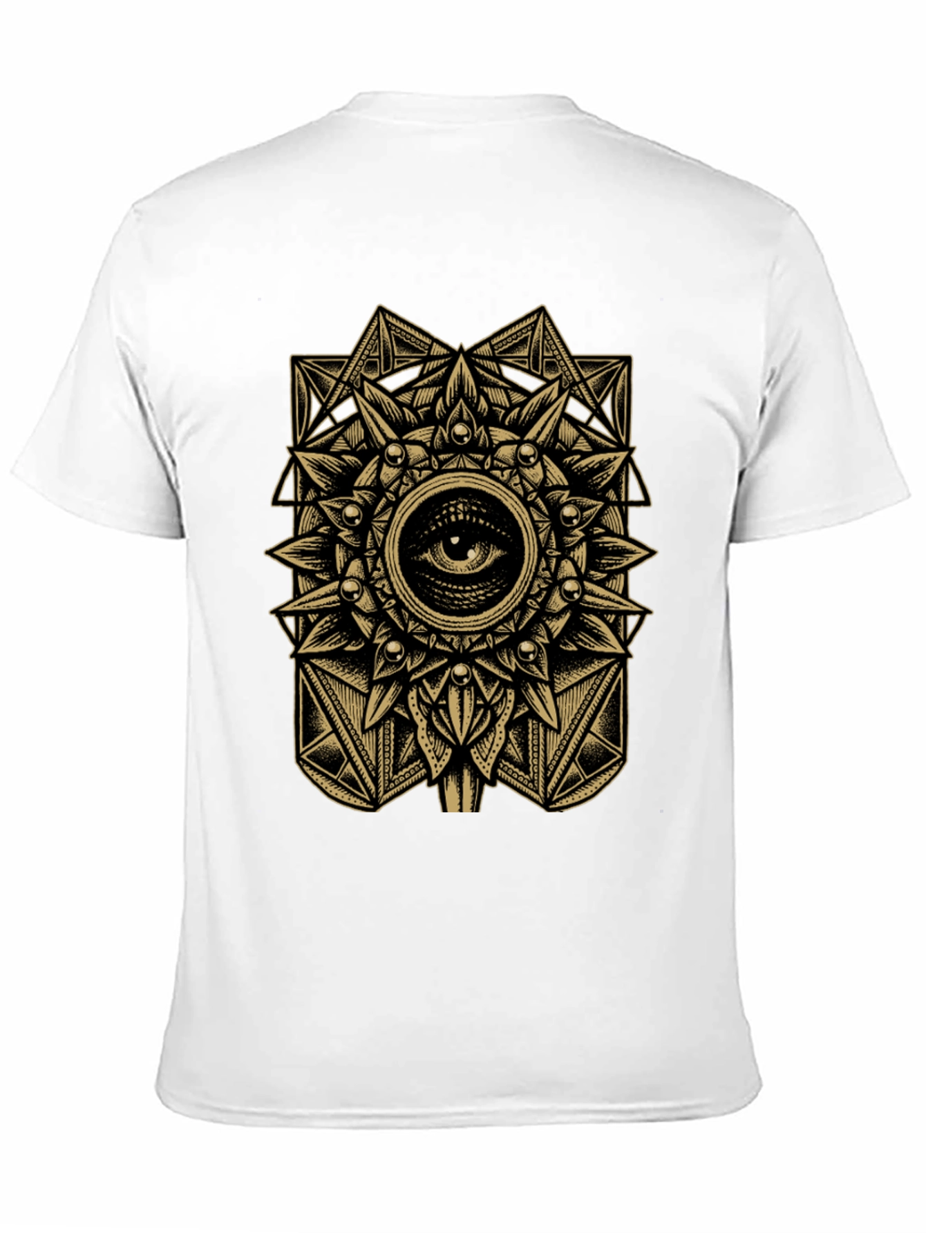 Mystic Eye Mandala Graphic Tee - Black