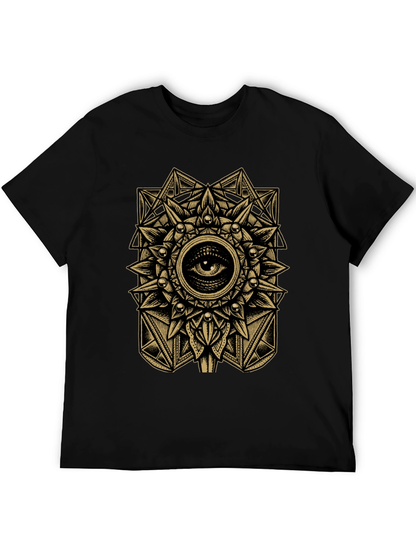 Mystic Eye Mandala Graphic Tee - Black