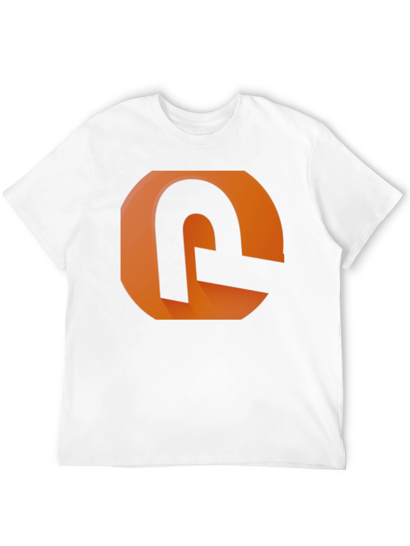 Modern Graphic Tee - Orange and Black Design