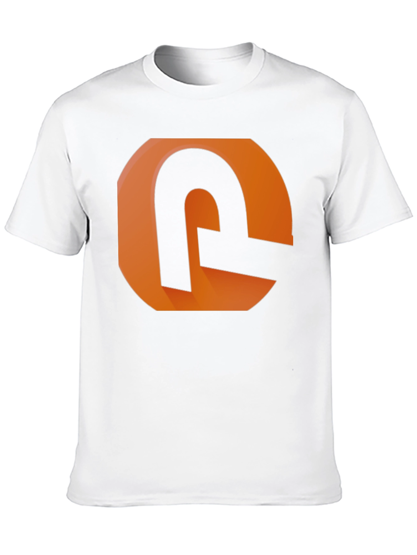 Modern Graphic Tee - Orange and Black Design