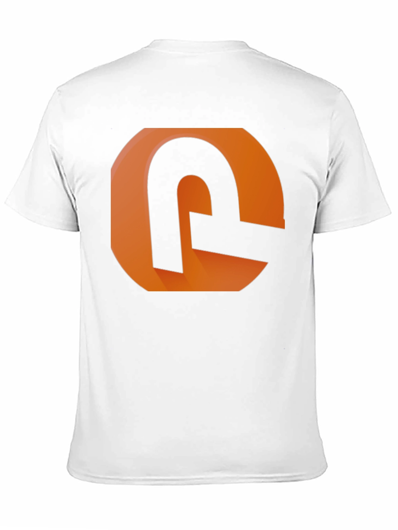 Modern Graphic Tee - Orange and Black Design