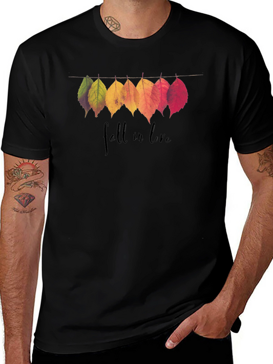 Fall in Love Leaves Graphic T-Shirt