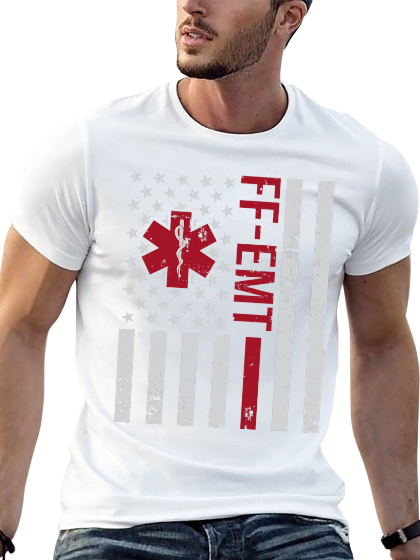 FF-EMT American Flag Graphic T-Shirt