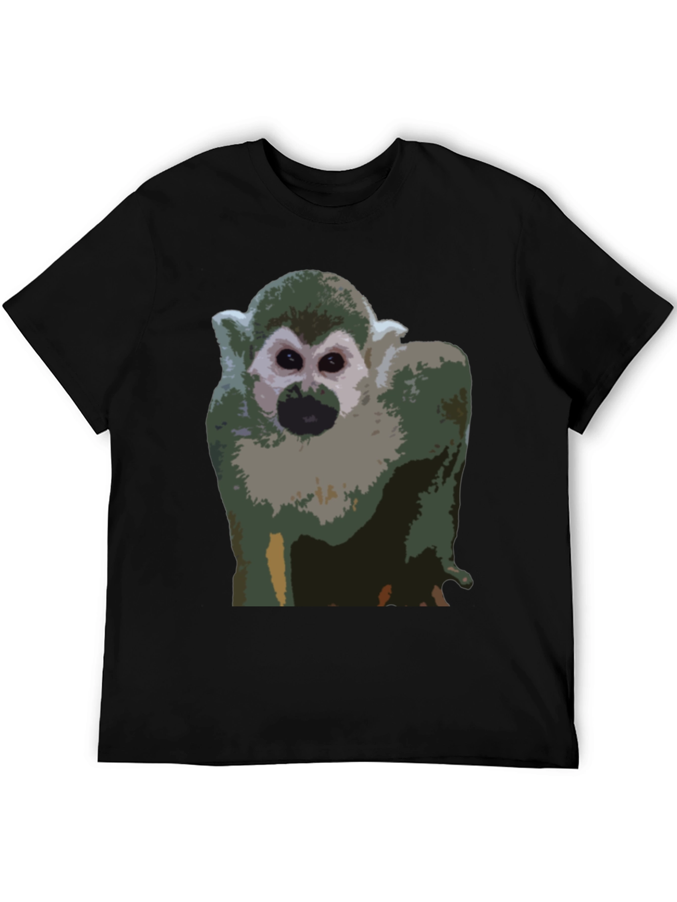 Monkey Graphic T-Shirt - Black Cotton Tee