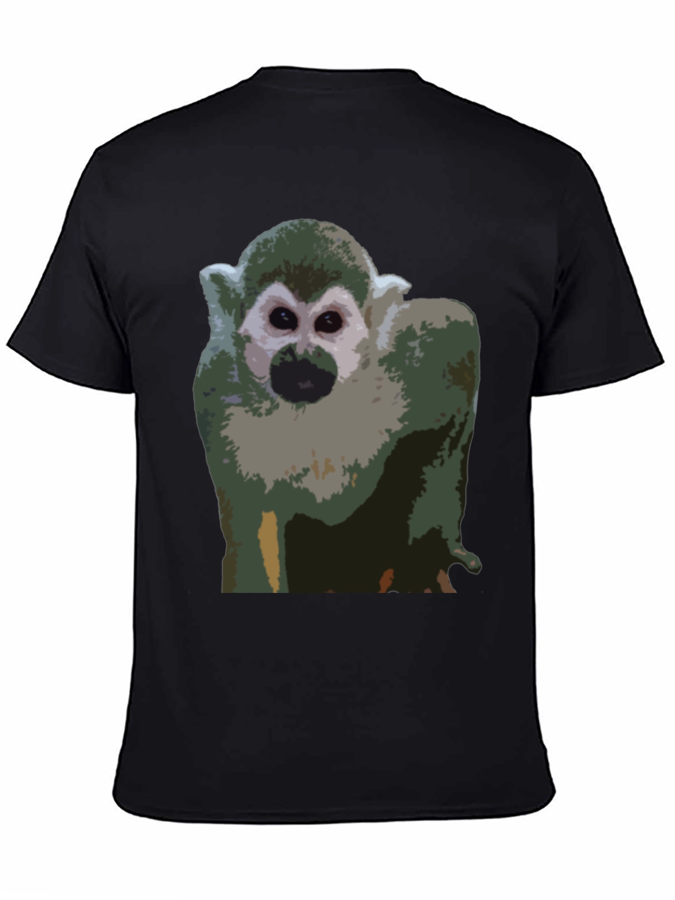 Monkey Graphic T-Shirt - Black Cotton Tee