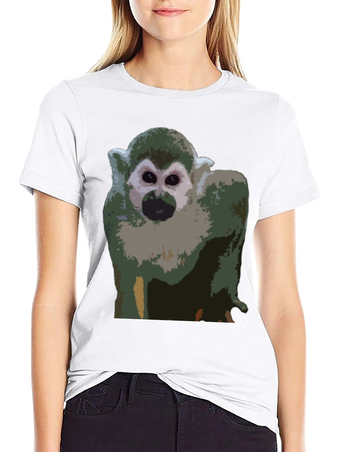 Monkey Graphic T-Shirt - Black Cotton Tee