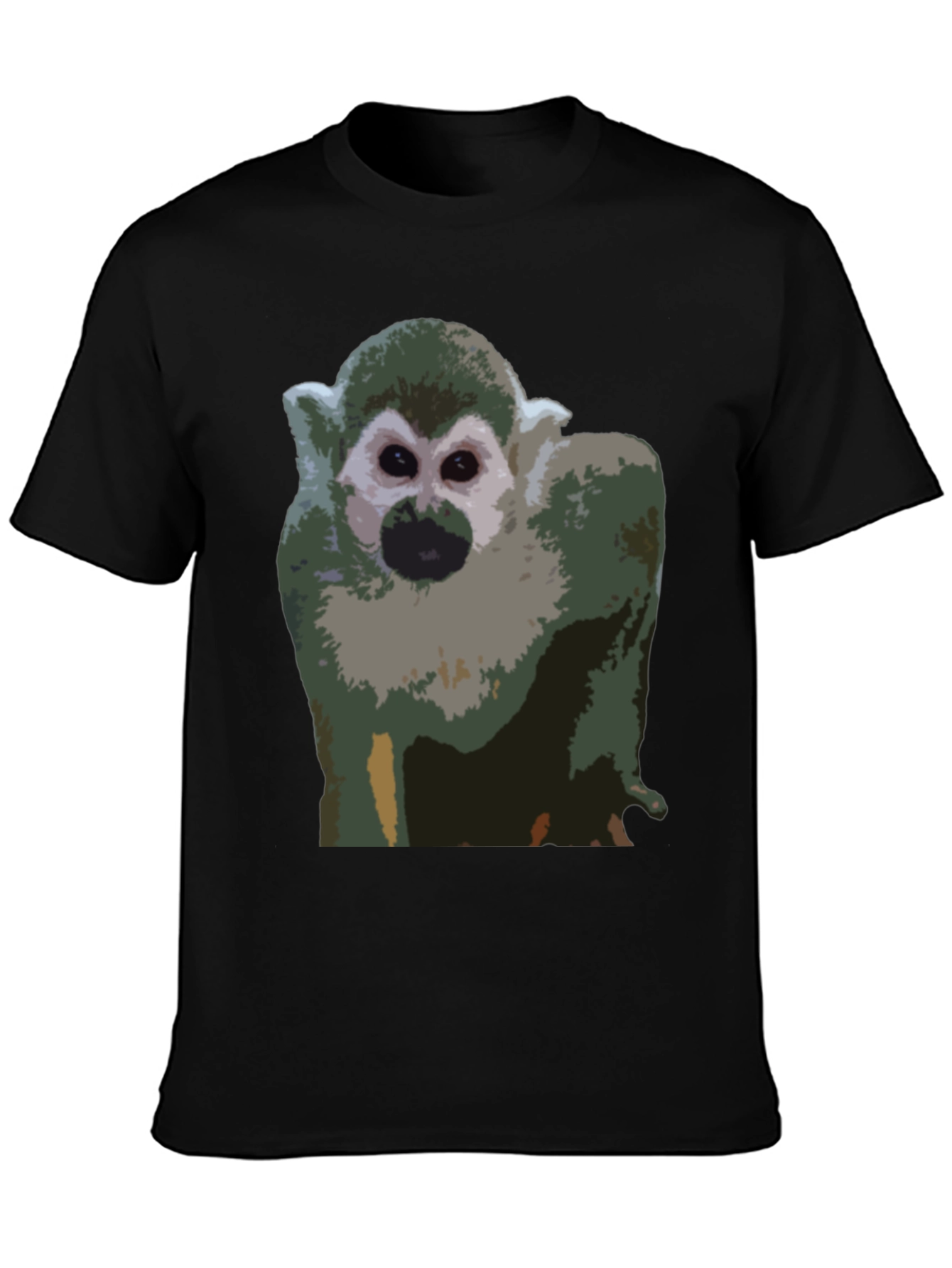 Monkey Graphic T-Shirt - Black Cotton Tee