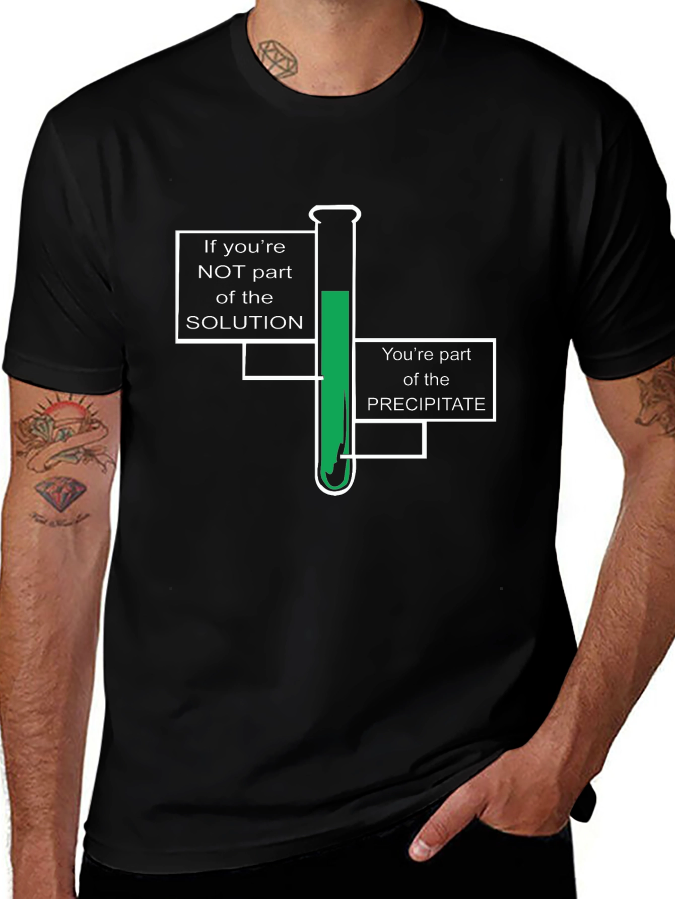 Chemistry Pun T-Shirt - Solution or Precipitate