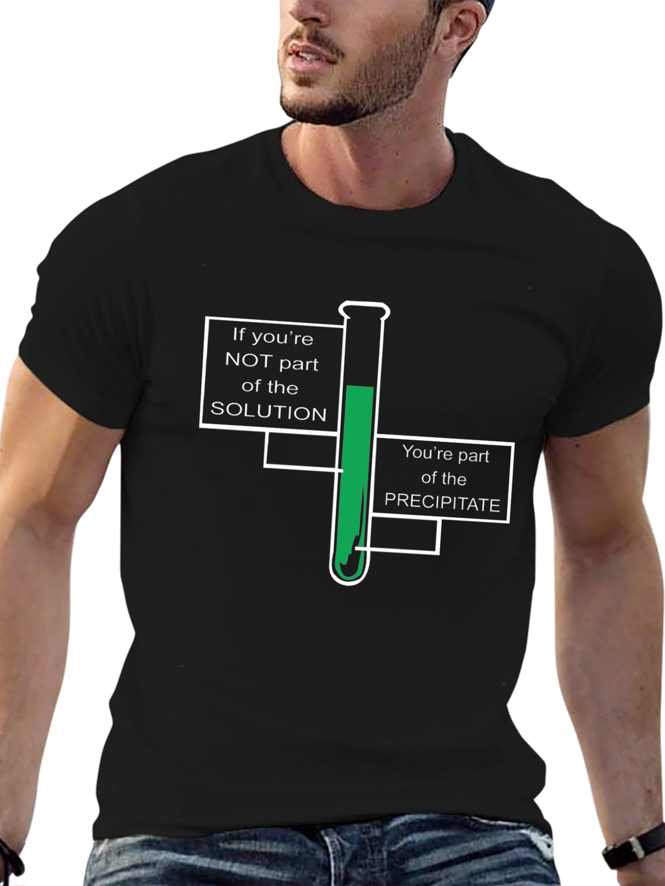 Chemistry Pun T-Shirt - Solution or Precipitate