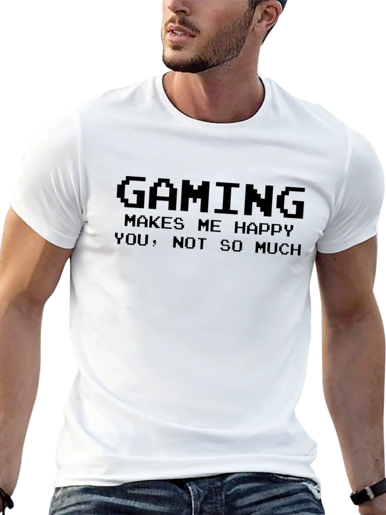 Gaming Makes Me Happy Mens Black T-Shirt