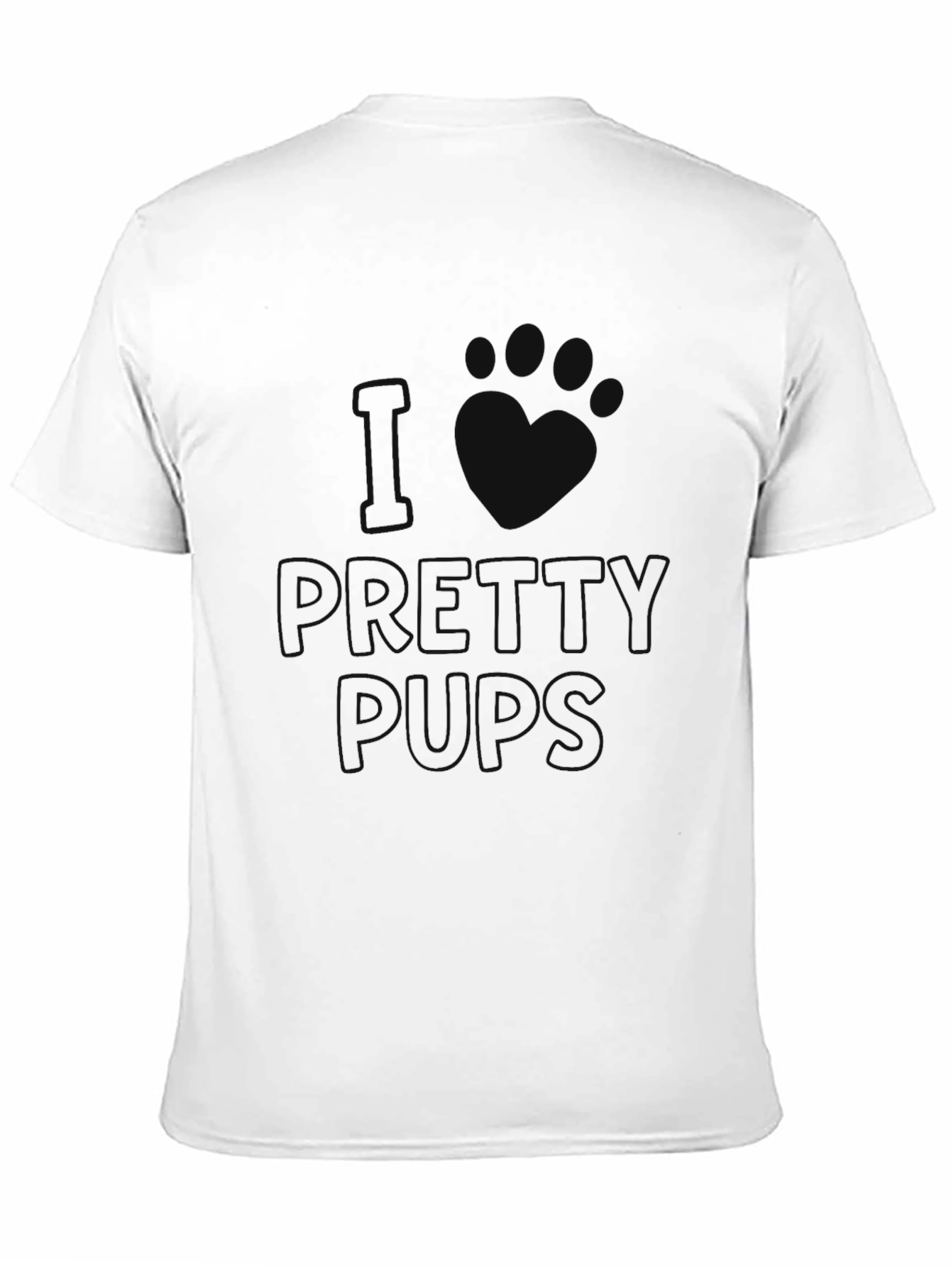 I Love Pretty Pups T-Shirt - Black