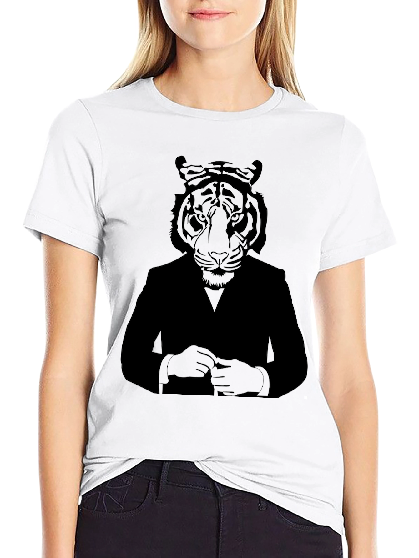 Tiger Suit Graphic T-Shirt - Cool Animal Design