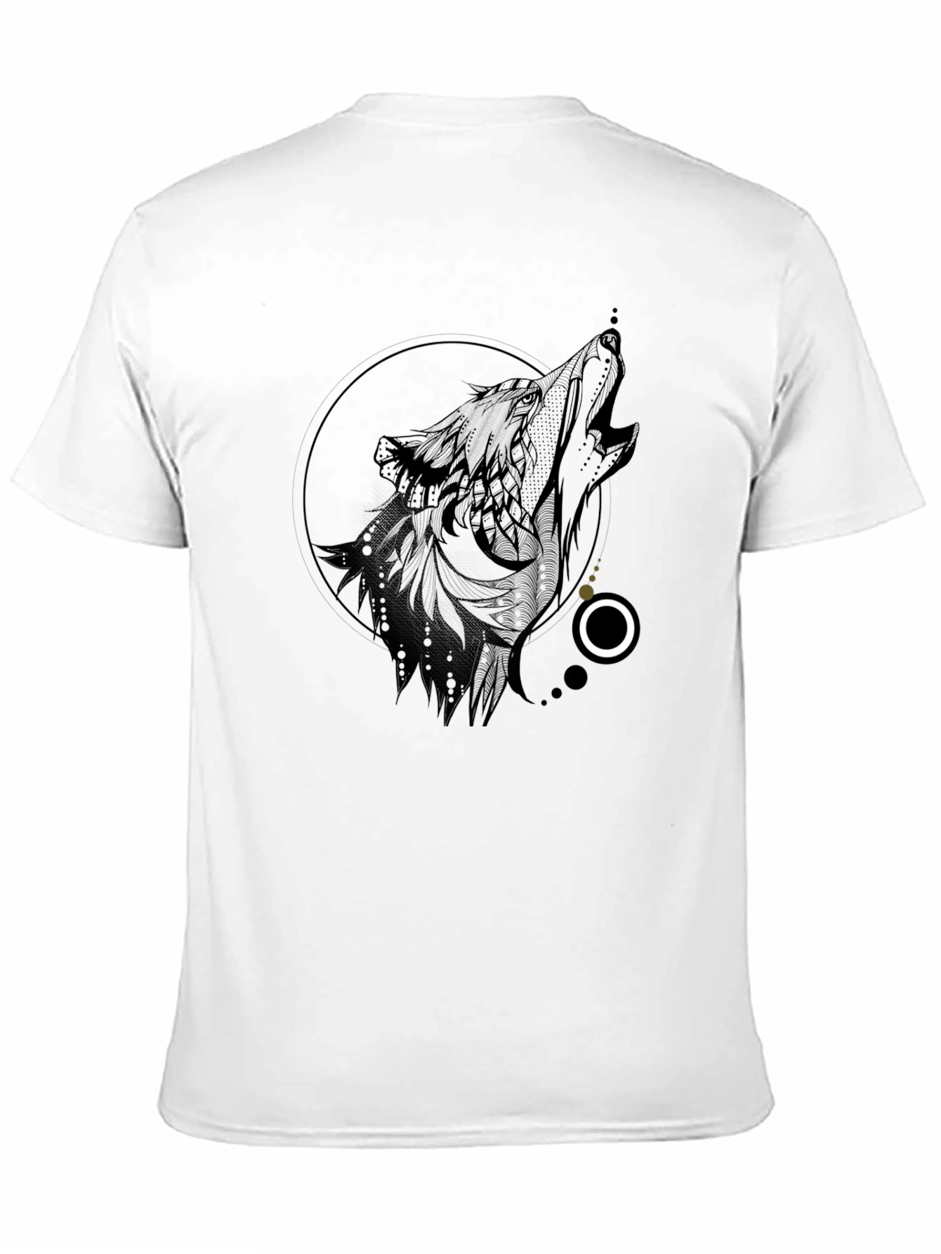 Wolf Graphic Black T-Shirt - Unique Design