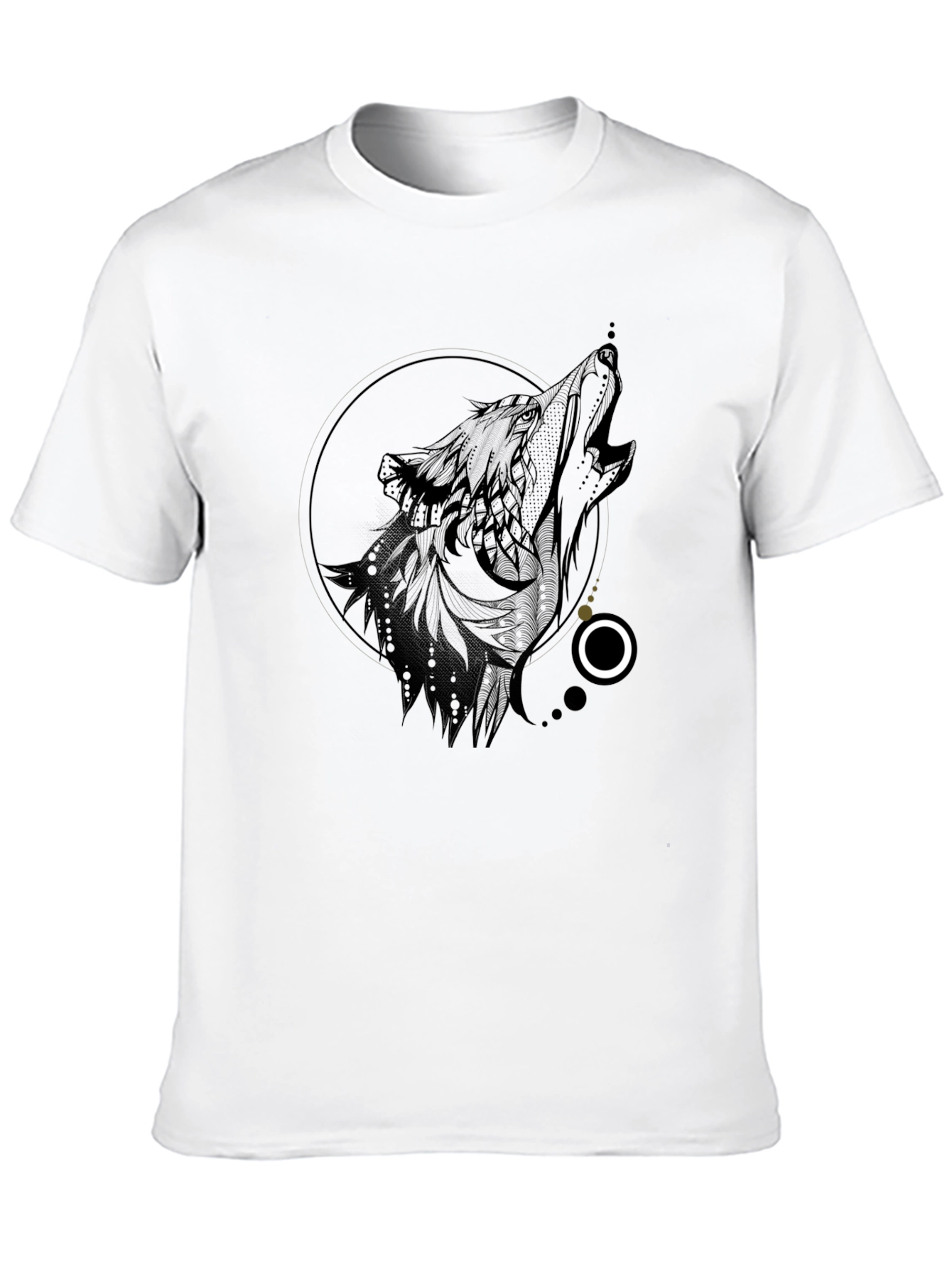 Wolf Graphic Black T-Shirt - Unique Design