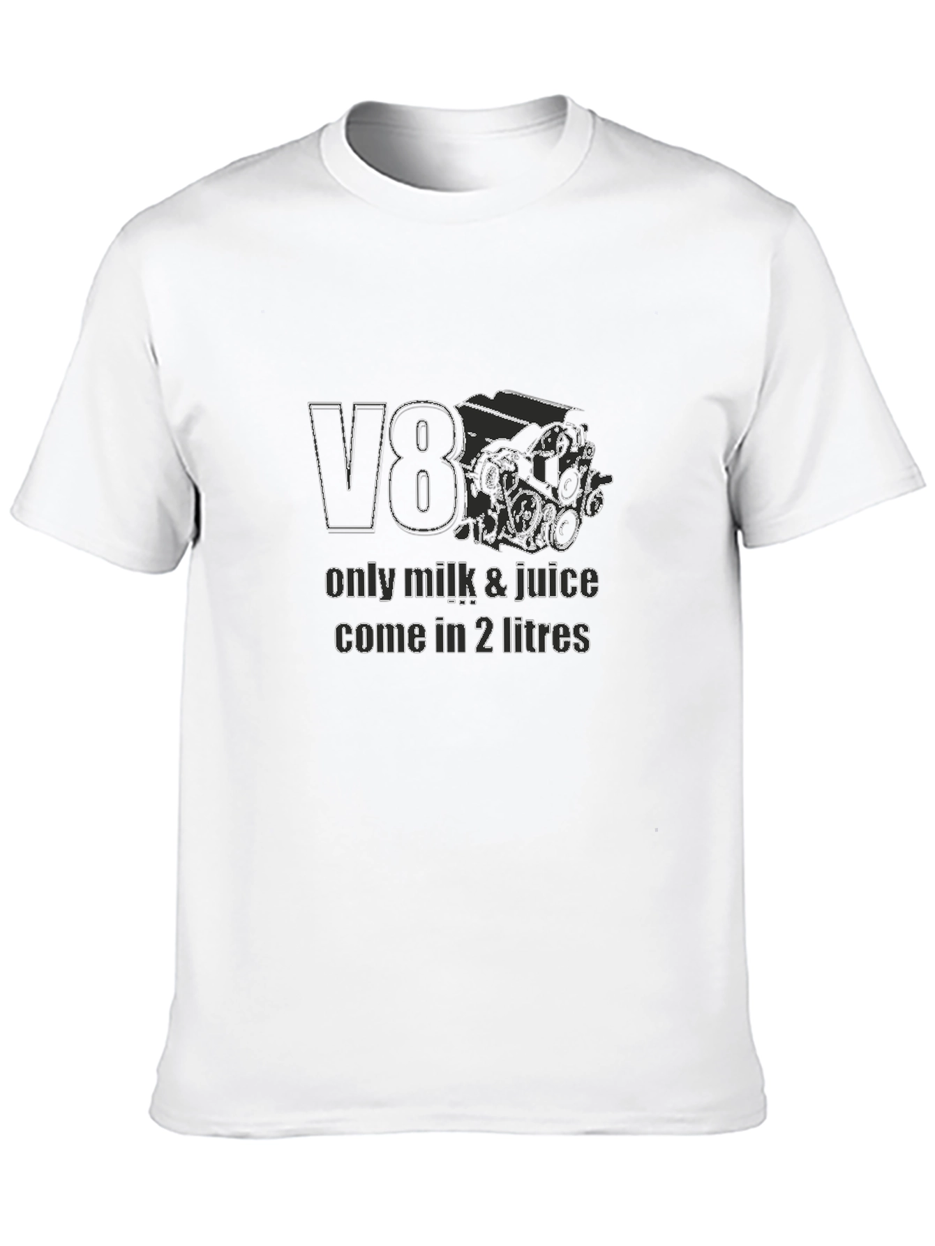 V8 Engine Graphic T-Shirt - Only Milk & Juice