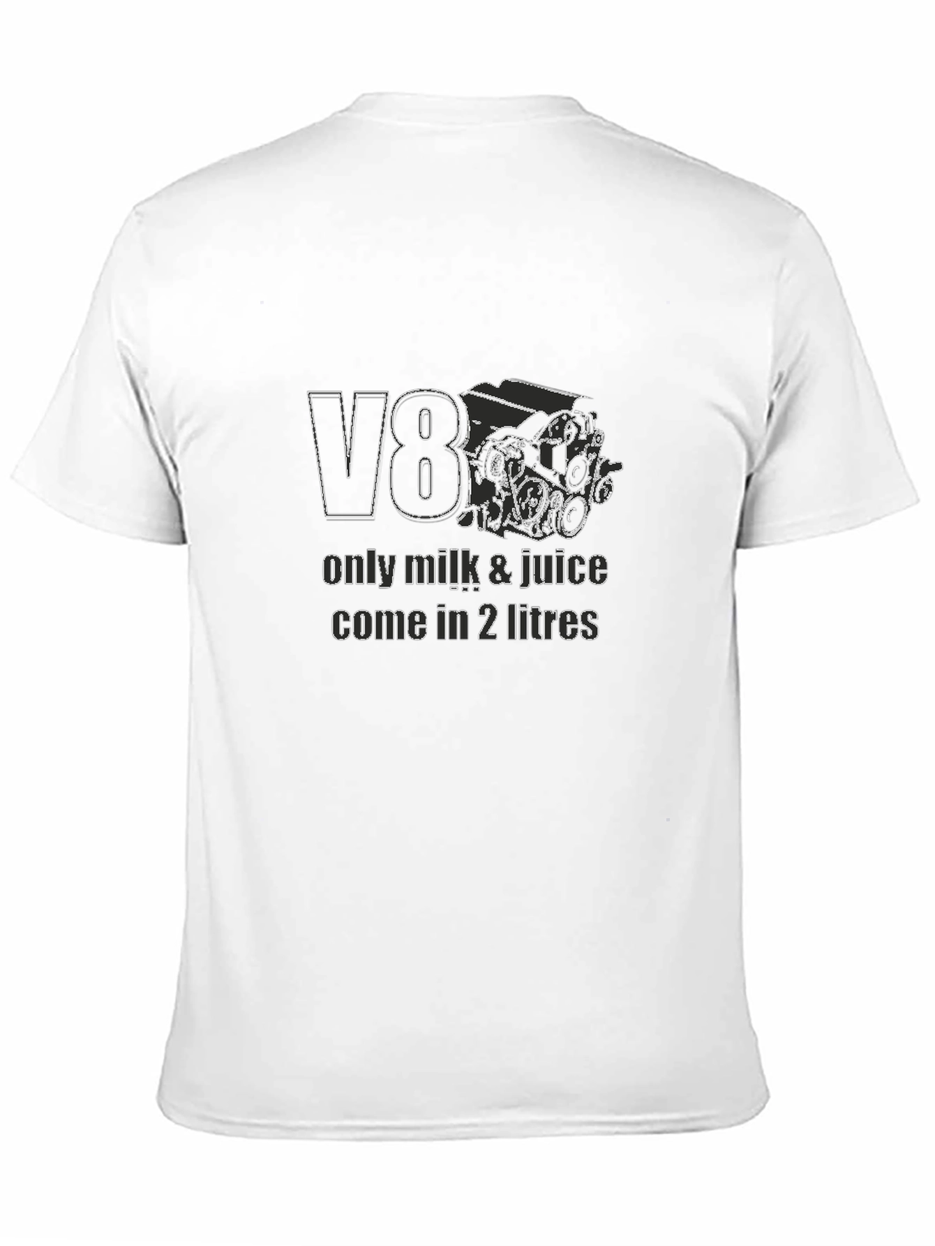 V8 Engine Graphic T-Shirt - Only Milk & Juice