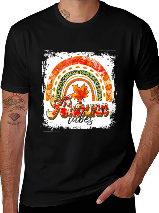 Autumn Vibes Rainbow Graphic Tee