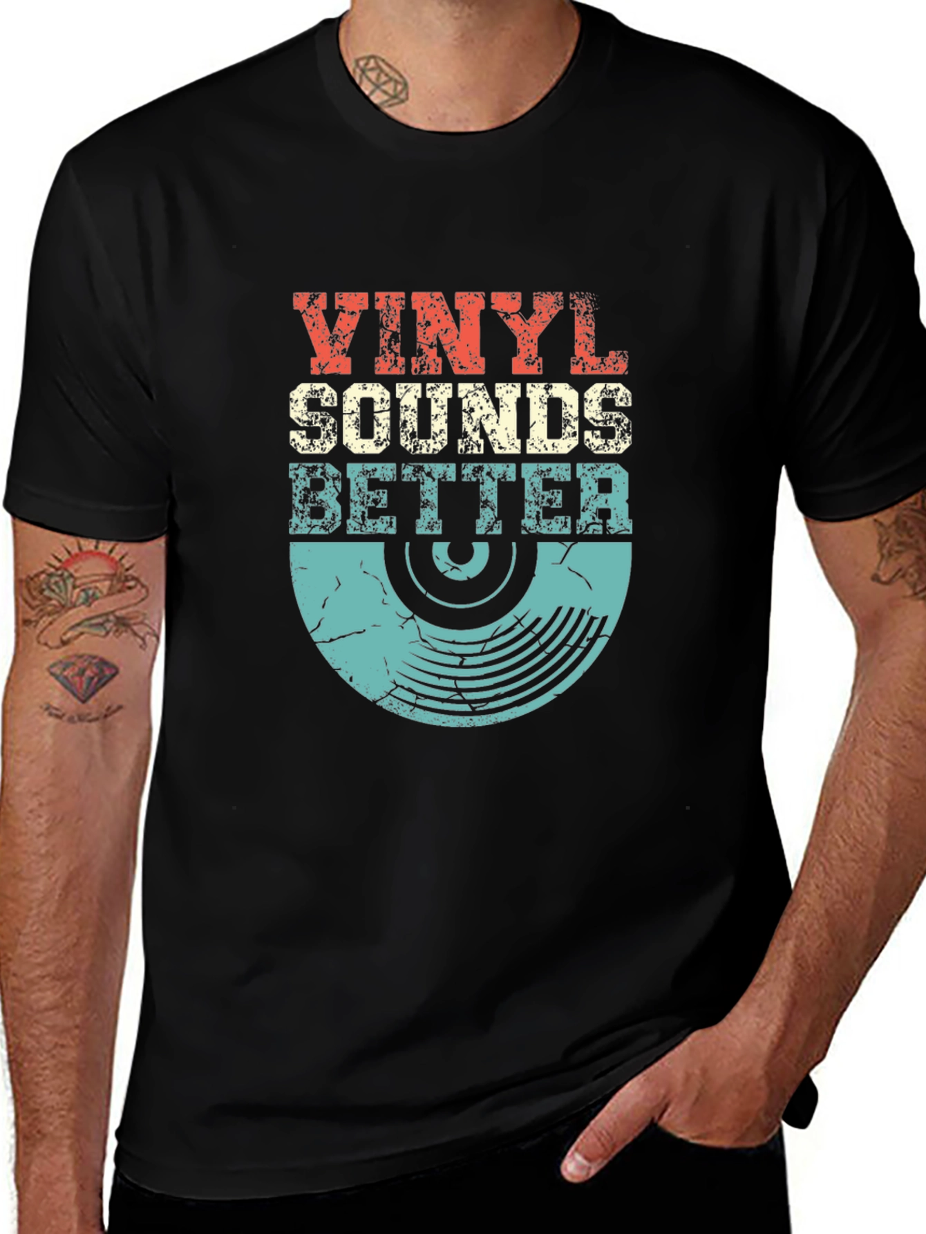 Vinyl Sounds Better Retro Graphic Tee