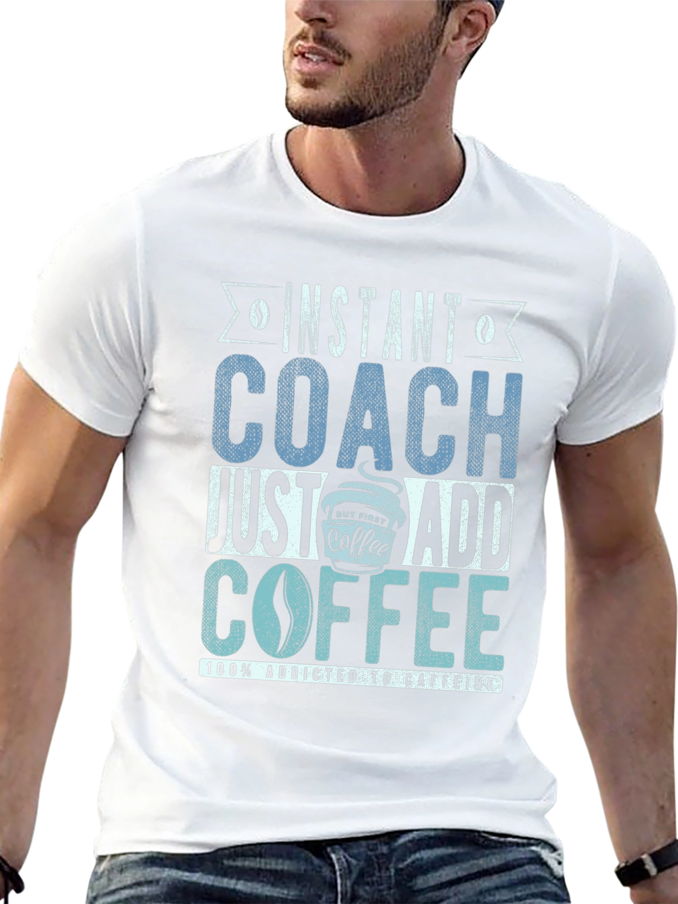 Instant Coach Just Add Coffee Mens T-Shirt