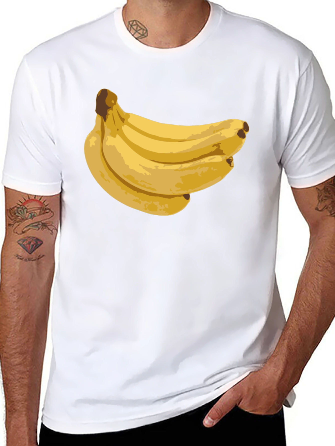 Banana Bunch Black T-Shirt - Fun Graphic Tee