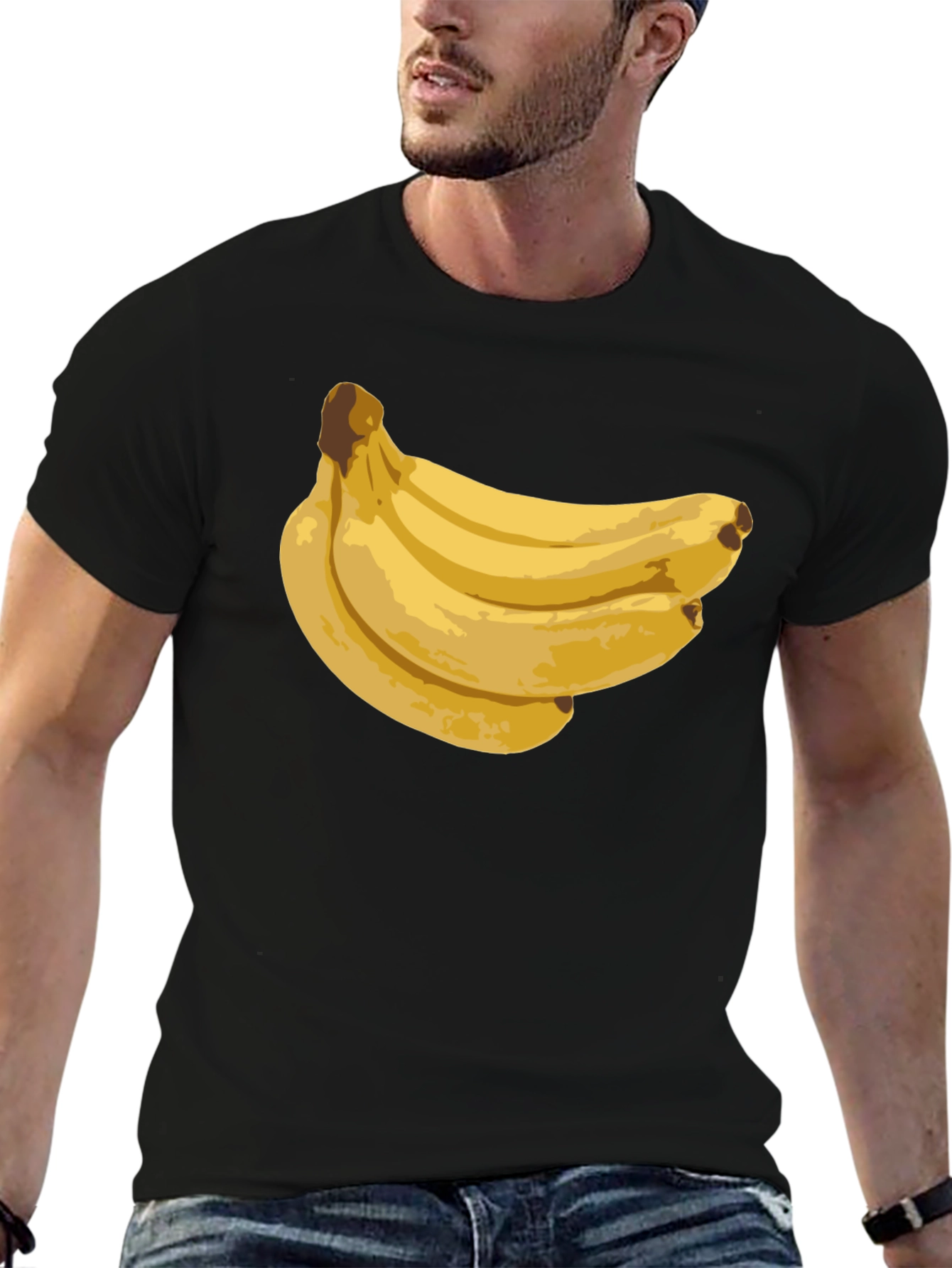 Banana Bunch Black T-Shirt - Fun Graphic Tee