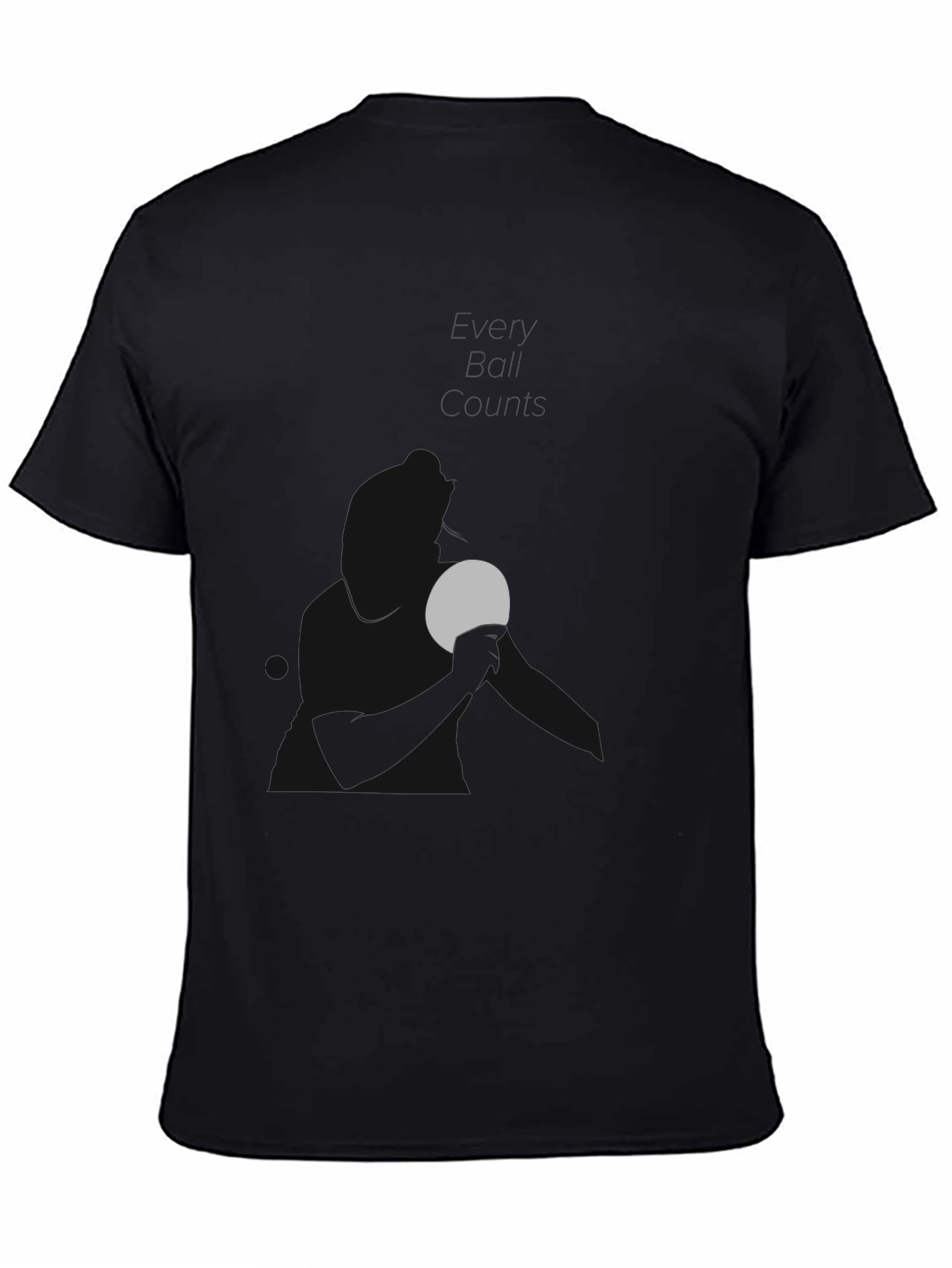 Minimalist Moon Graphic Black T-Shirt