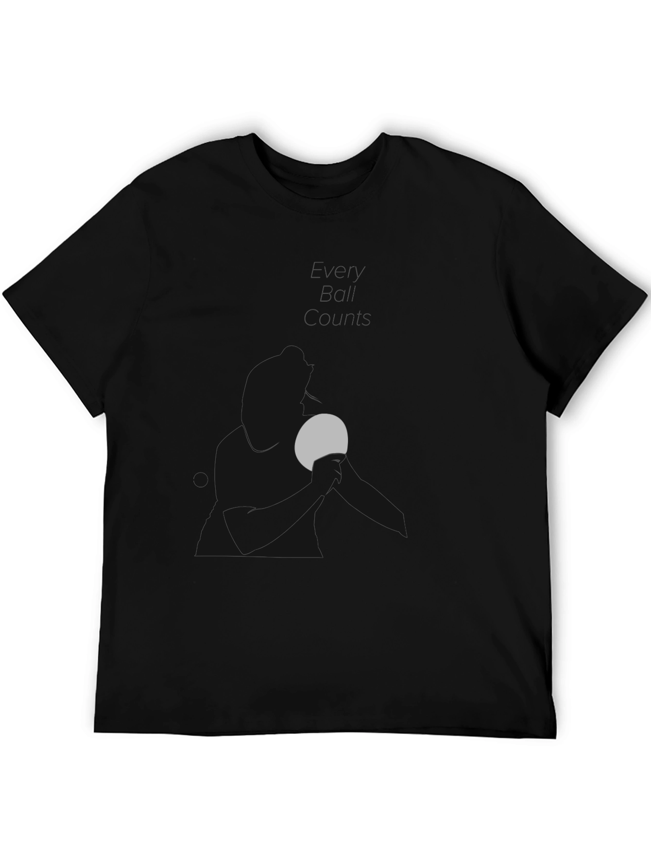 Minimalist Moon Graphic Black T-Shirt