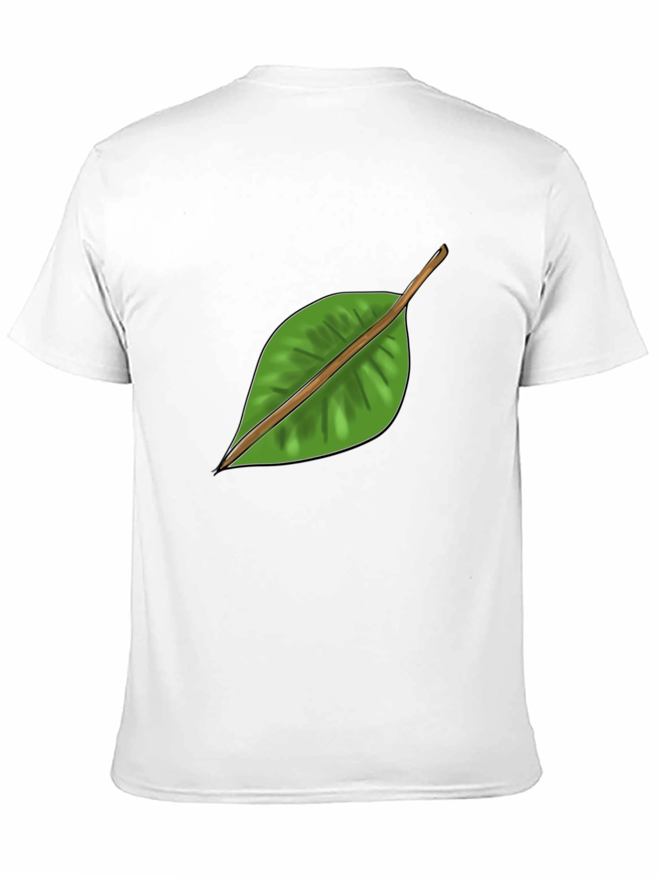 Leaf Graphic Black T-Shirt - Nature Inspired Casual Wear