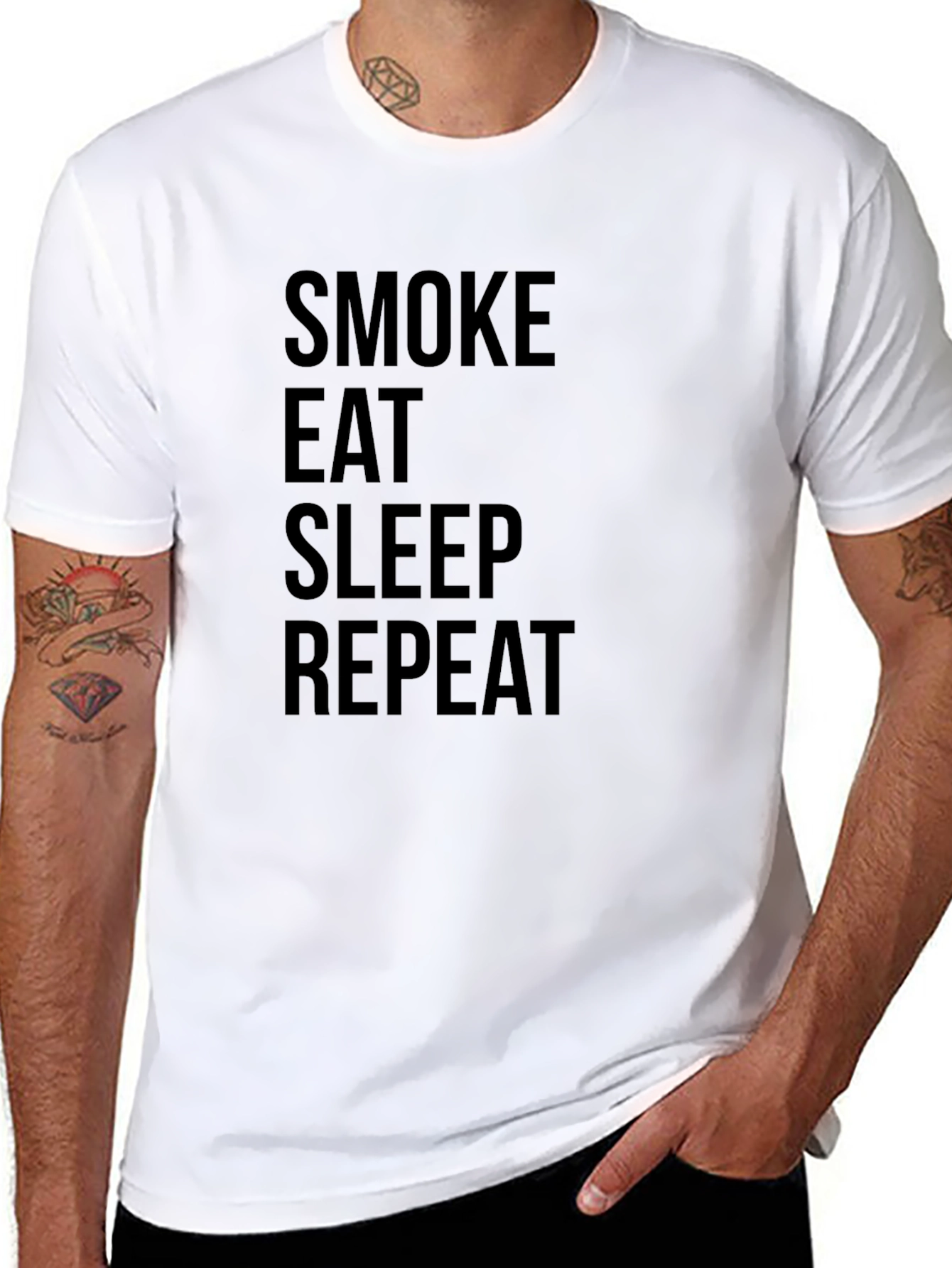 Smoke Eat Sleep Repeat Graphic Tee
