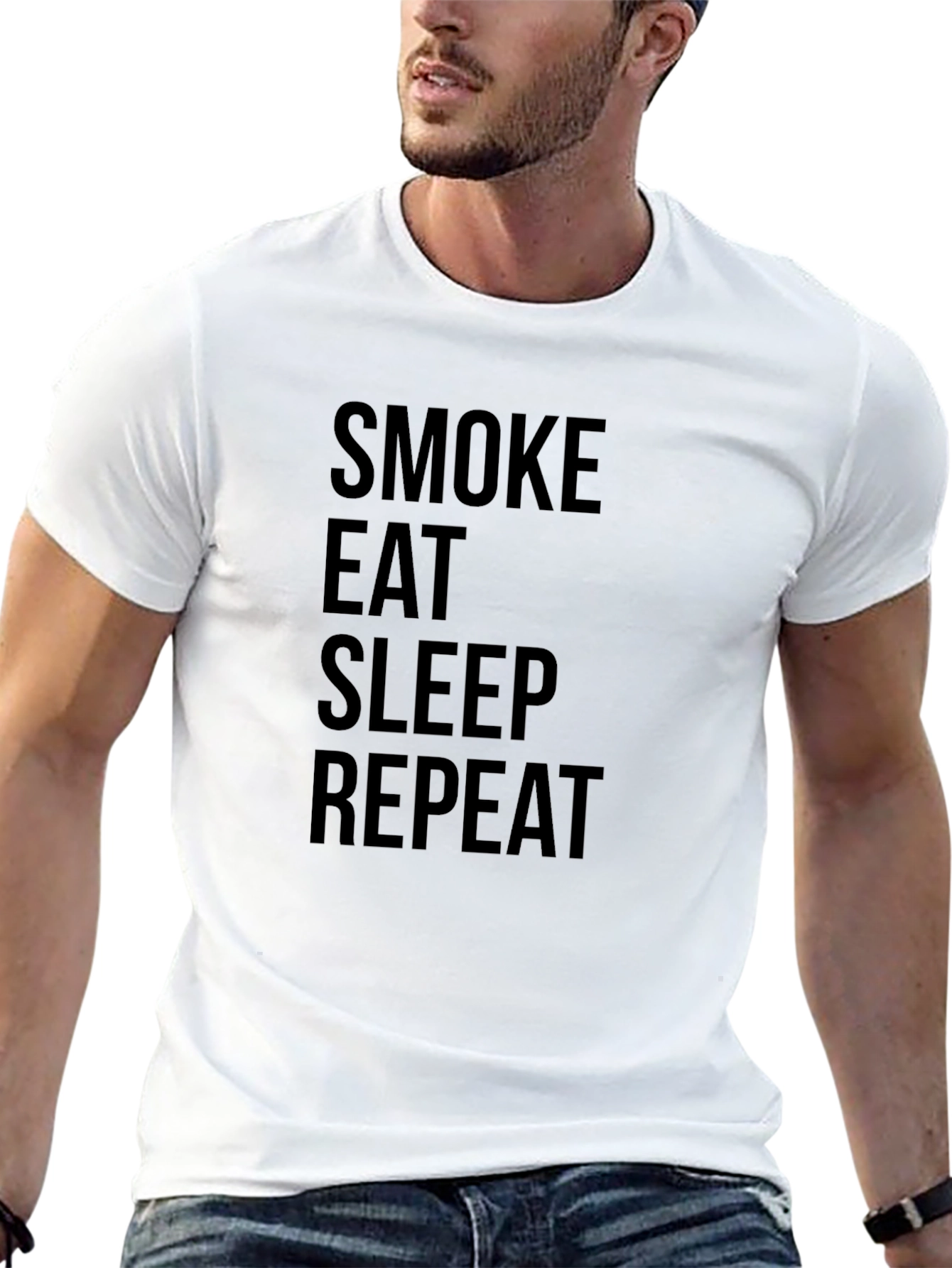 Smoke Eat Sleep Repeat Graphic Tee