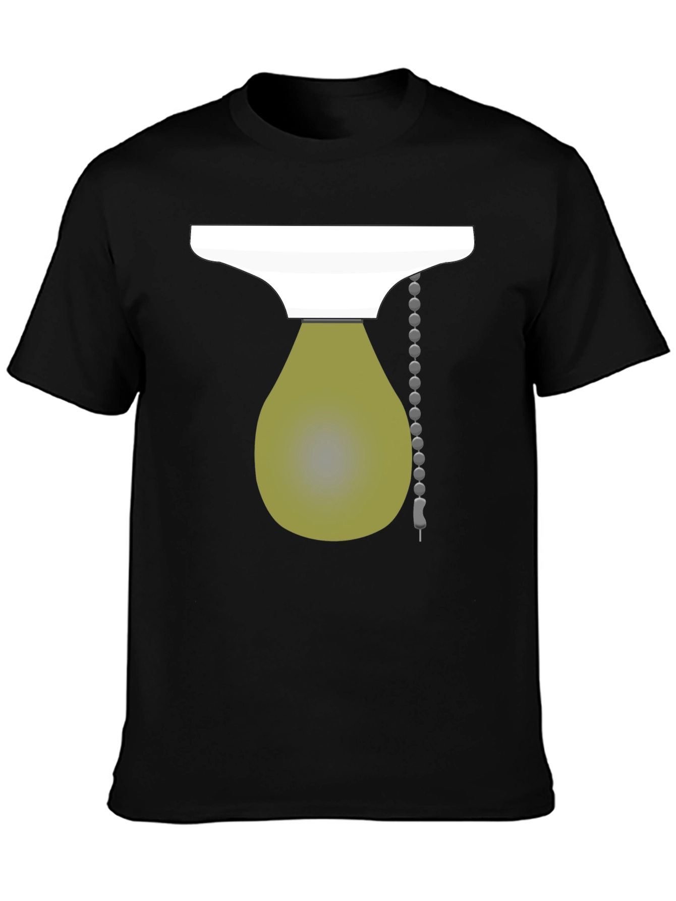 Novelty Light Bulb Graphic Tee - Black