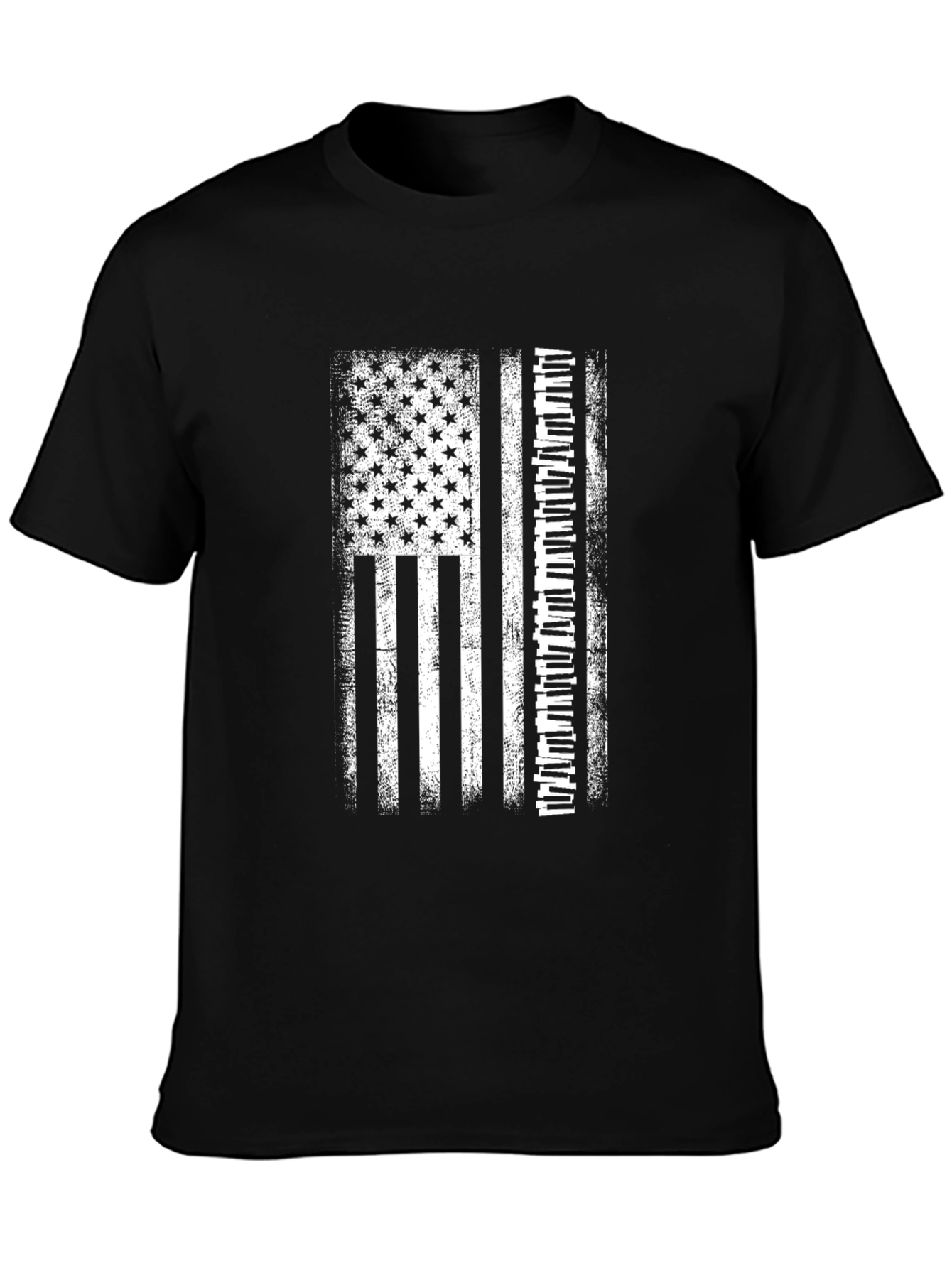American Flag Piano Keys T-Shirt - Music Lover Tee