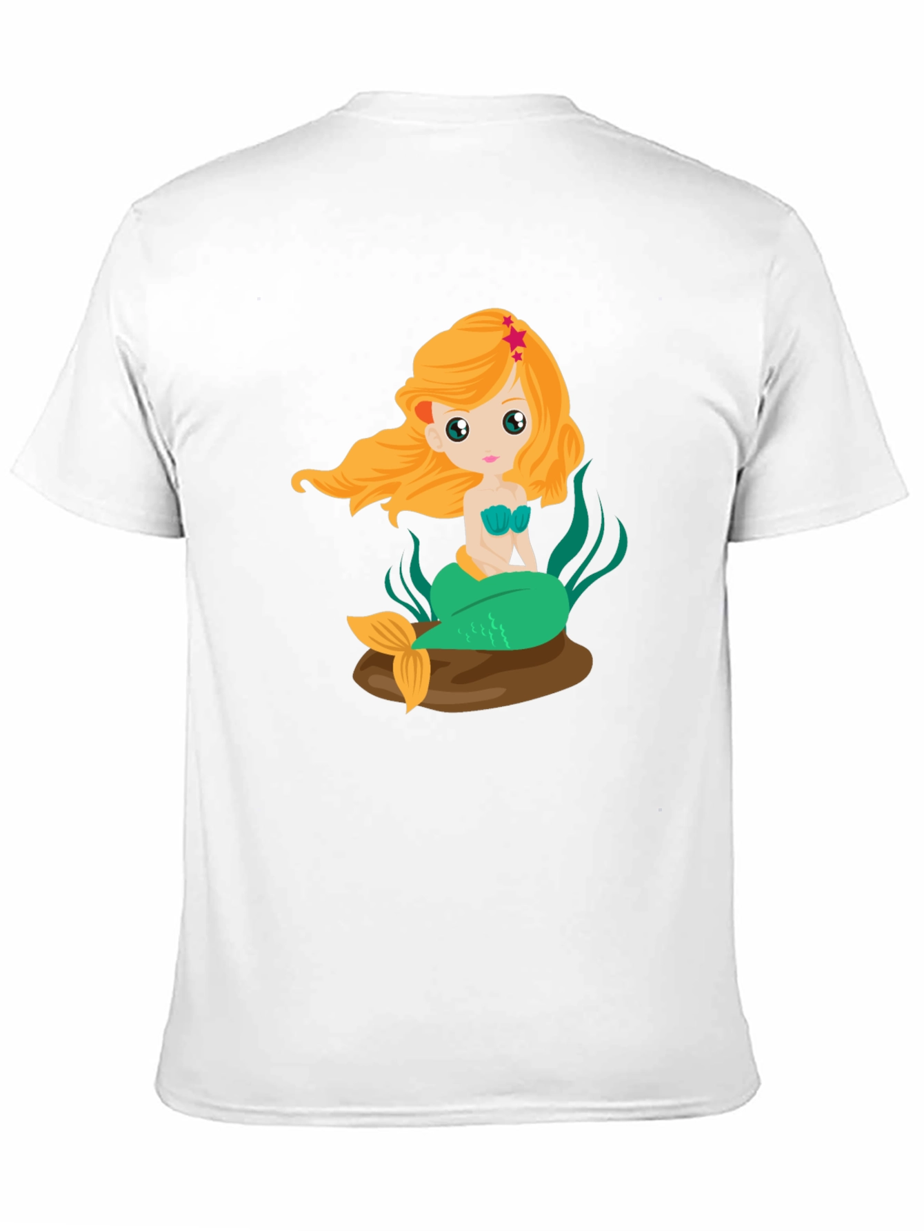 Mermaid Graphic Tee - Black Cotton Blend