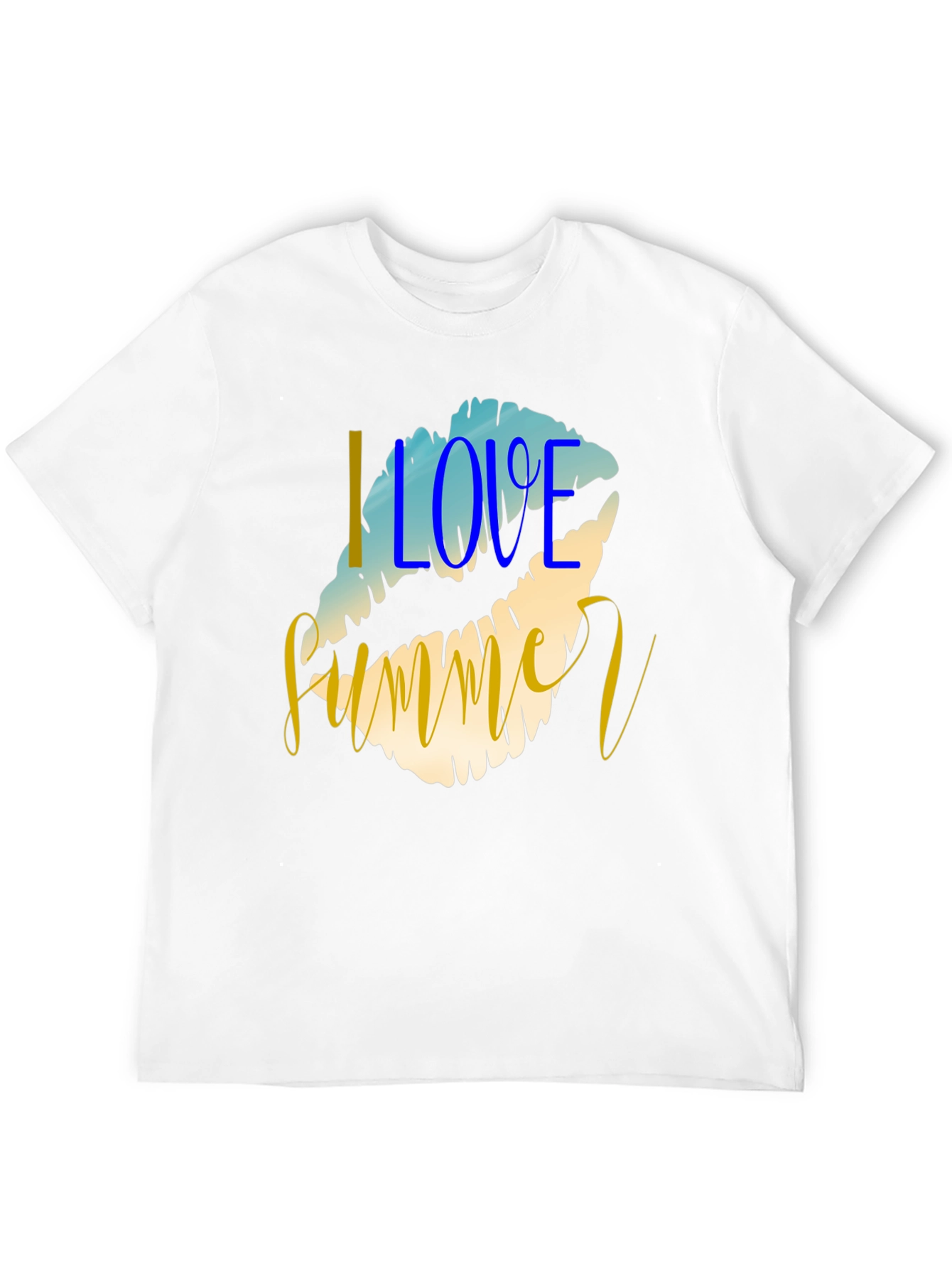 I Love Summer Graphic Tee - Black Casual T-Shirt