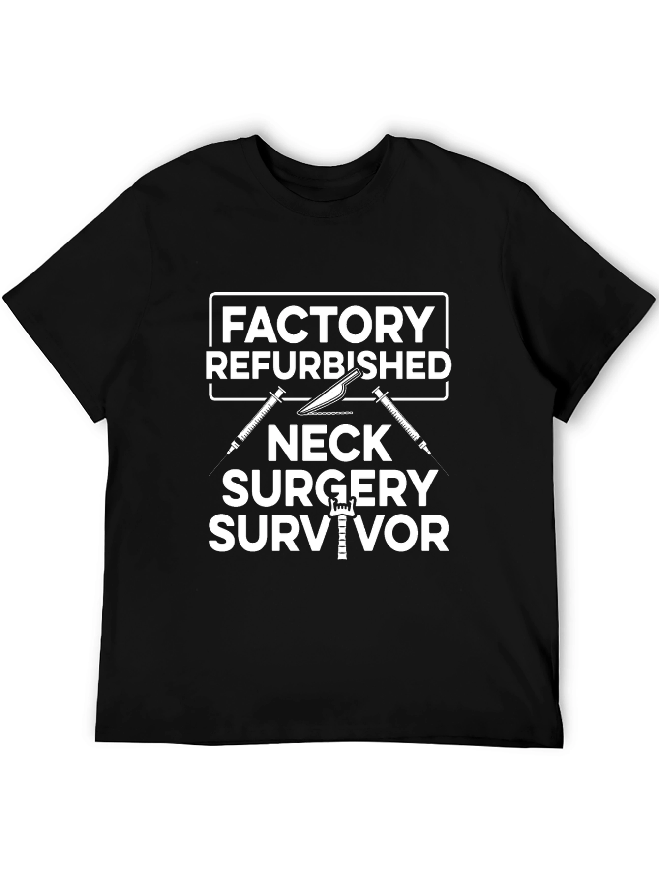 Neck Surgery Survivor Novelty Graphic Tee