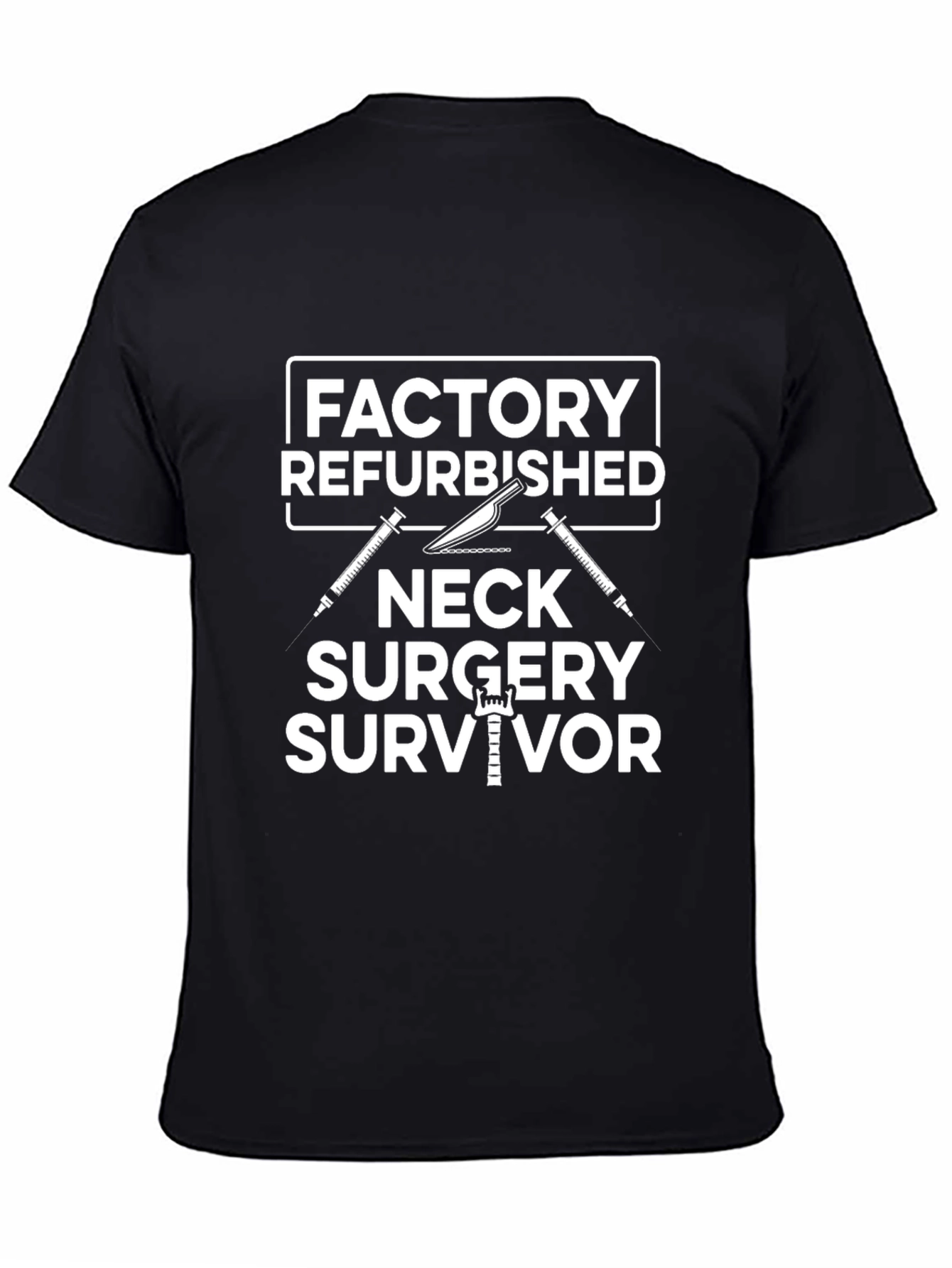 Neck Surgery Survivor Novelty Graphic Tee