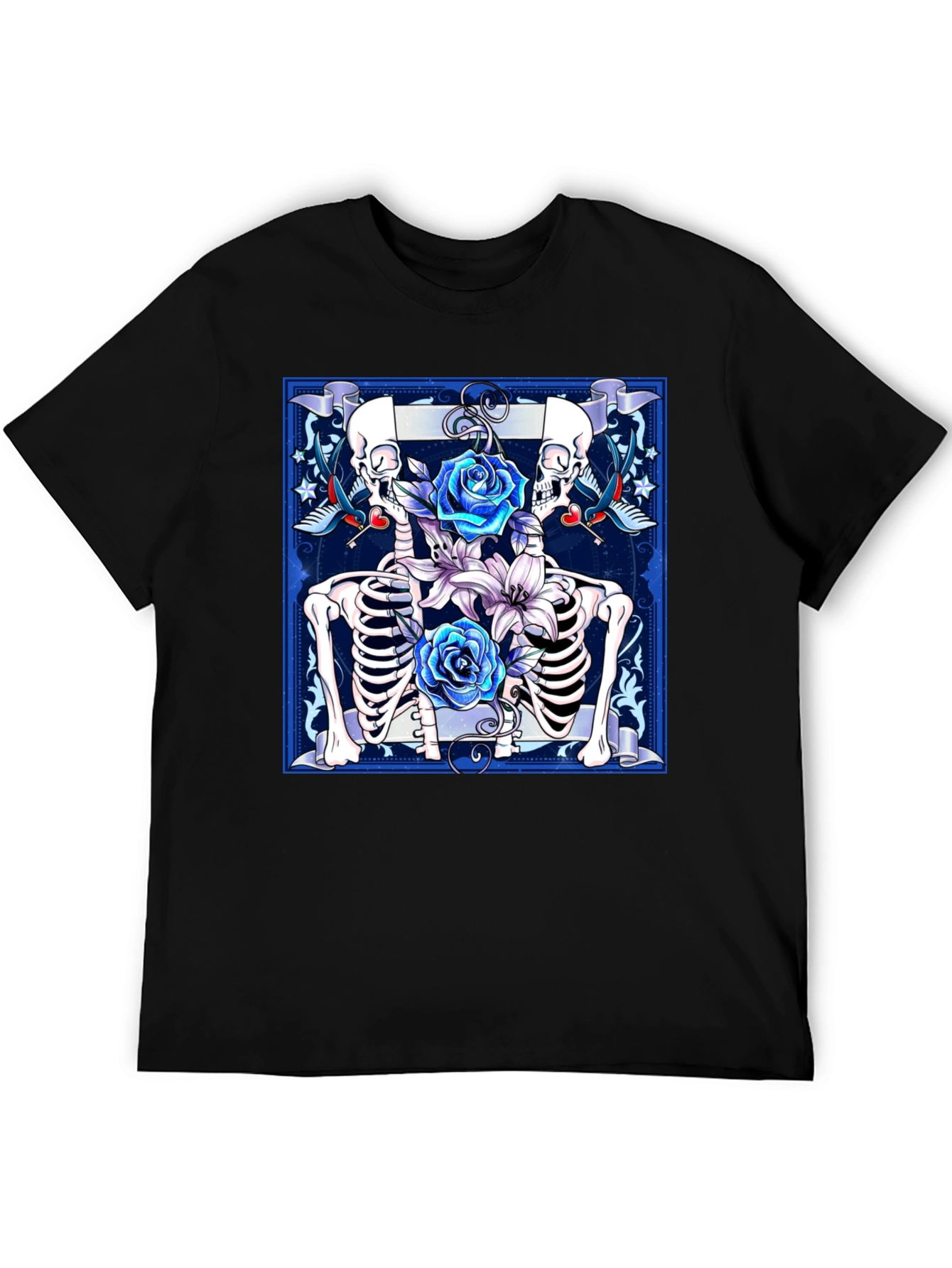 Skeleton Roses Graphic Tee