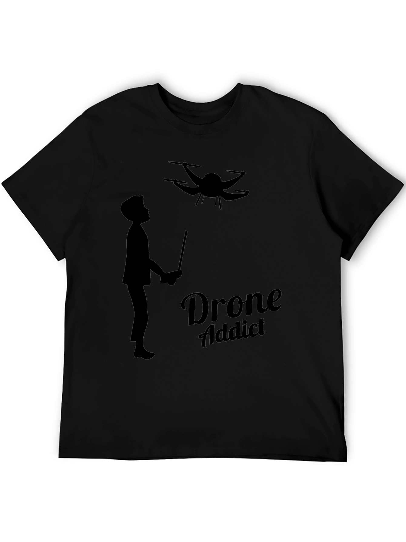 Drone Addict Black Graphic Tee