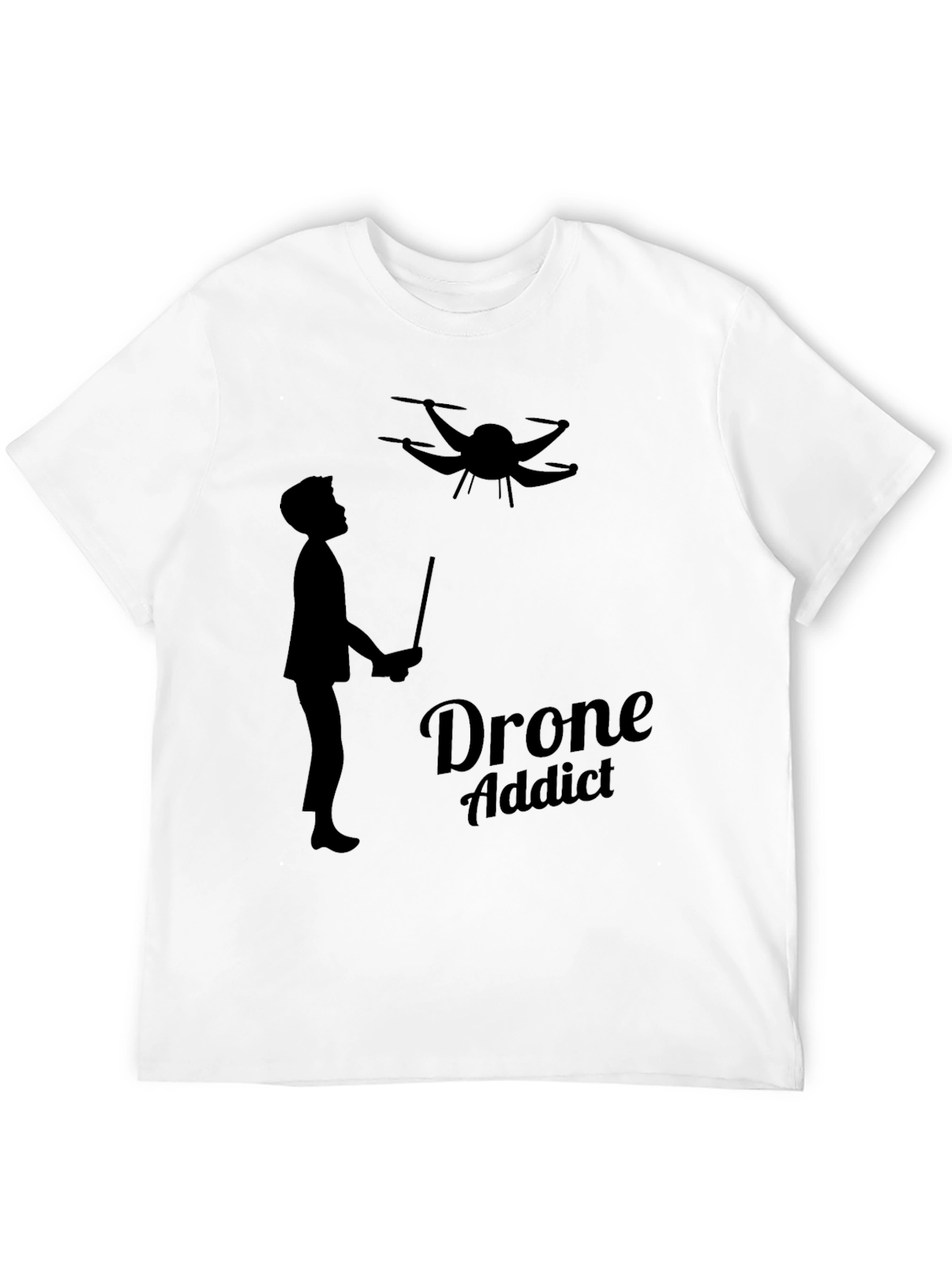 Drone Addict Black Graphic Tee