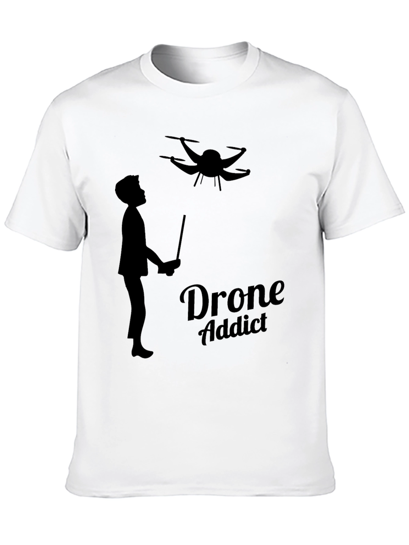 Drone Addict Black Graphic Tee