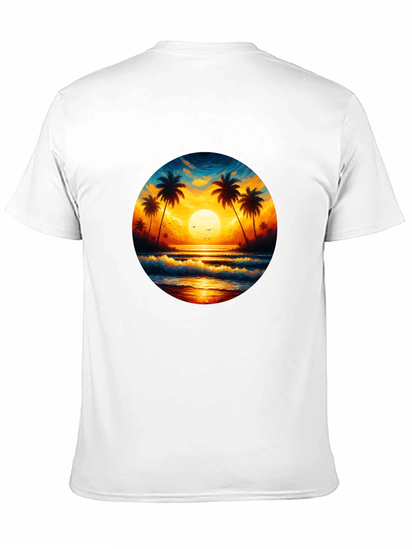 Tropical Sunset Beach Graphic Tee