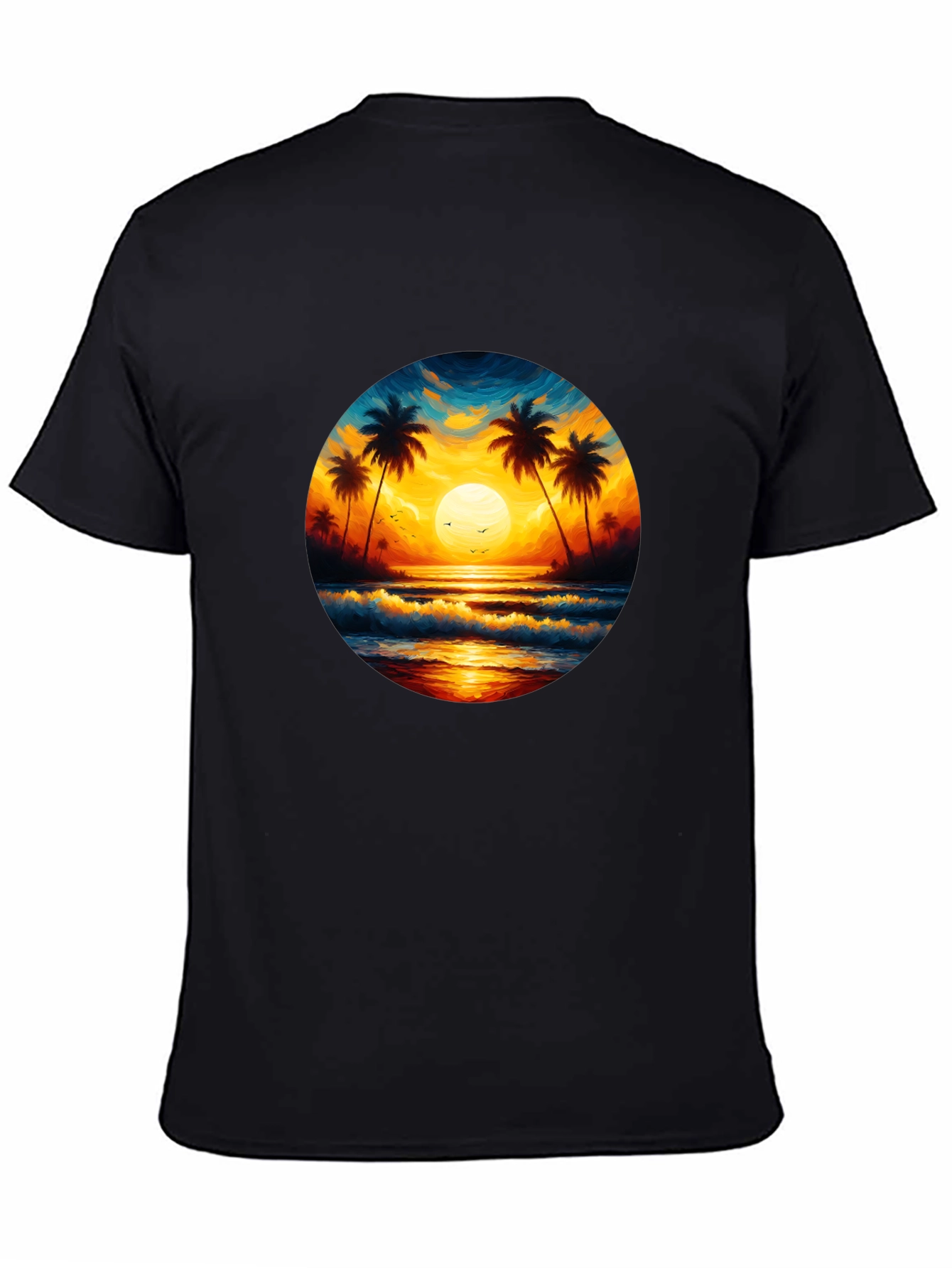 Tropical Sunset Beach Graphic Tee